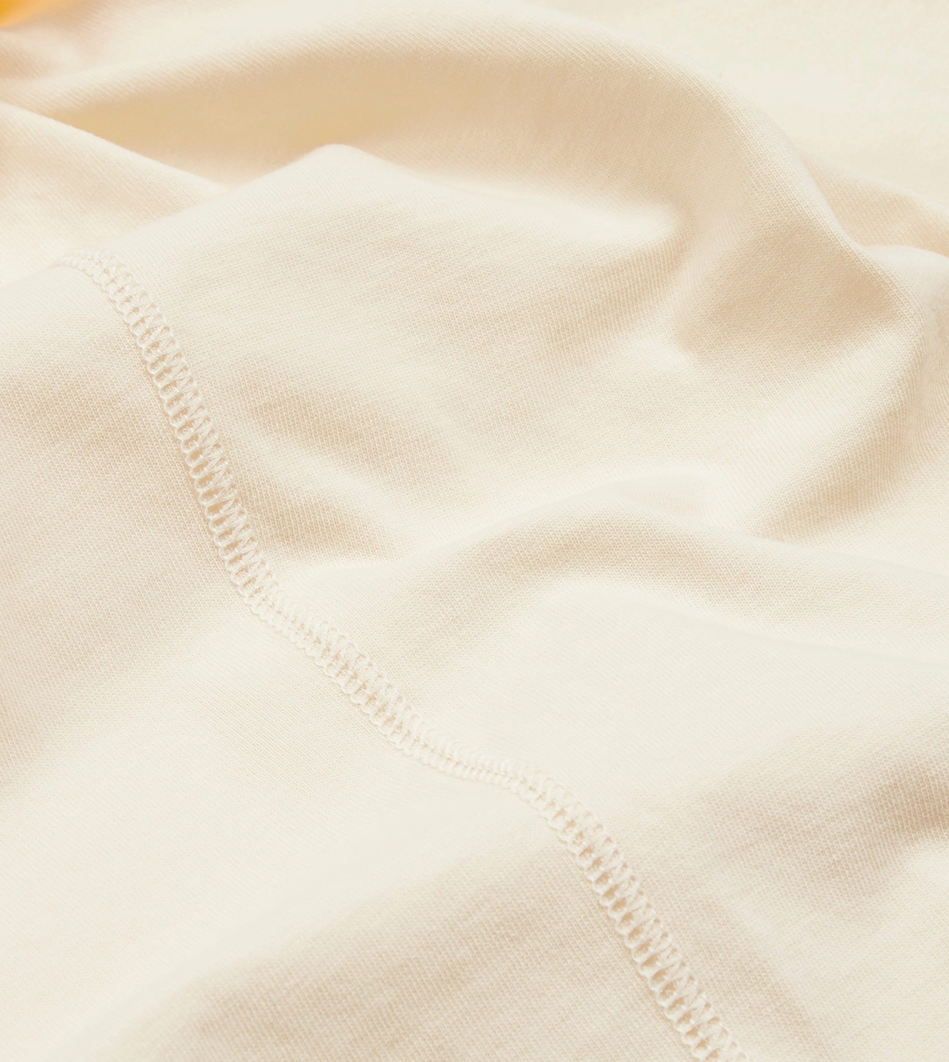 Antique White Cotton Crew Neck Hiking T-Shirt - Image 4