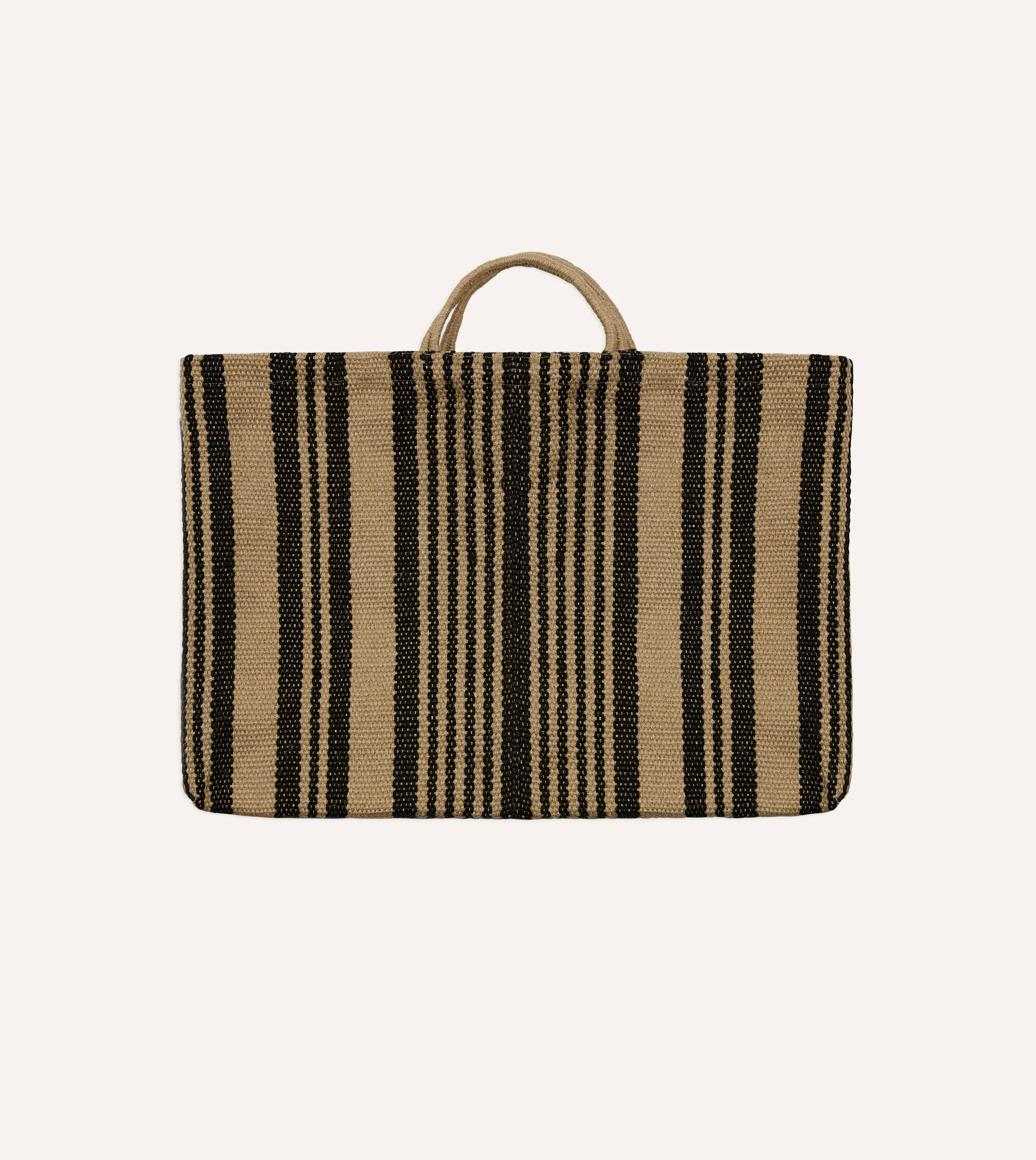 Black and Beige Maison Bengal Extra Large Jute Poresh Tote Bag - Image 5
