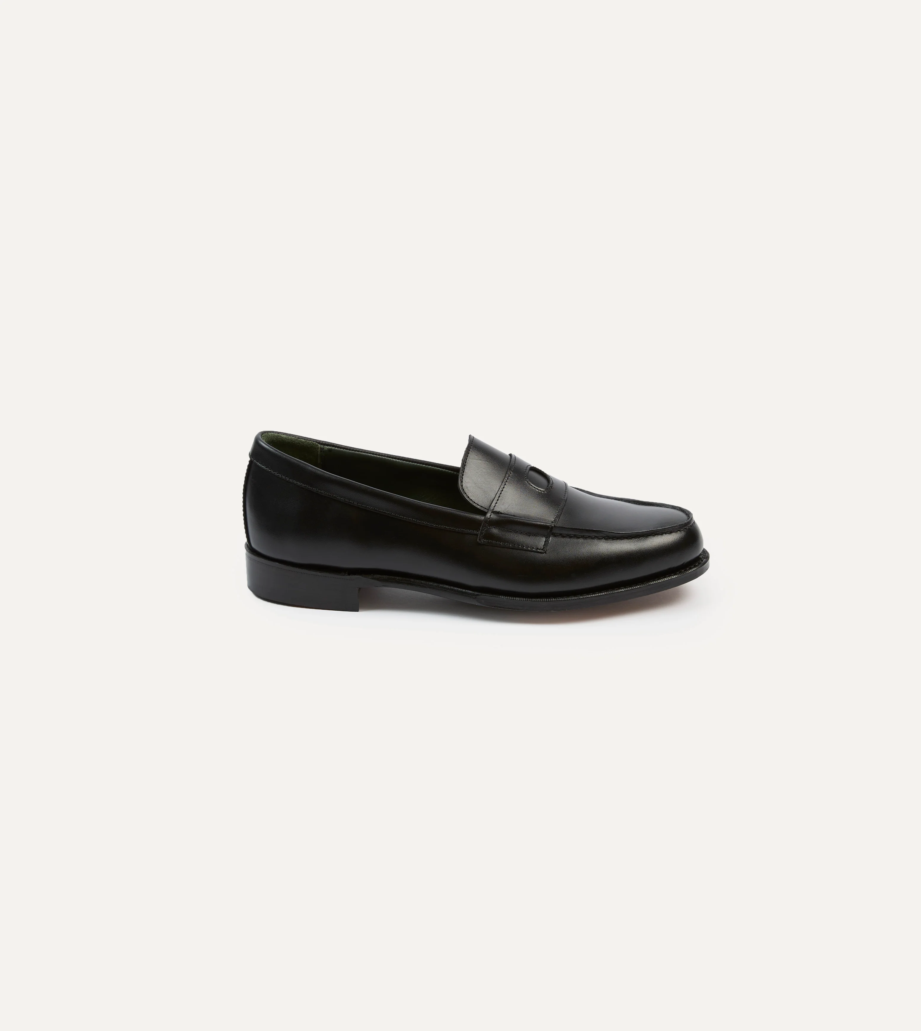 Black Calf Leather Charles Mk II Goodyear Welted Penny Loafer - Image 6