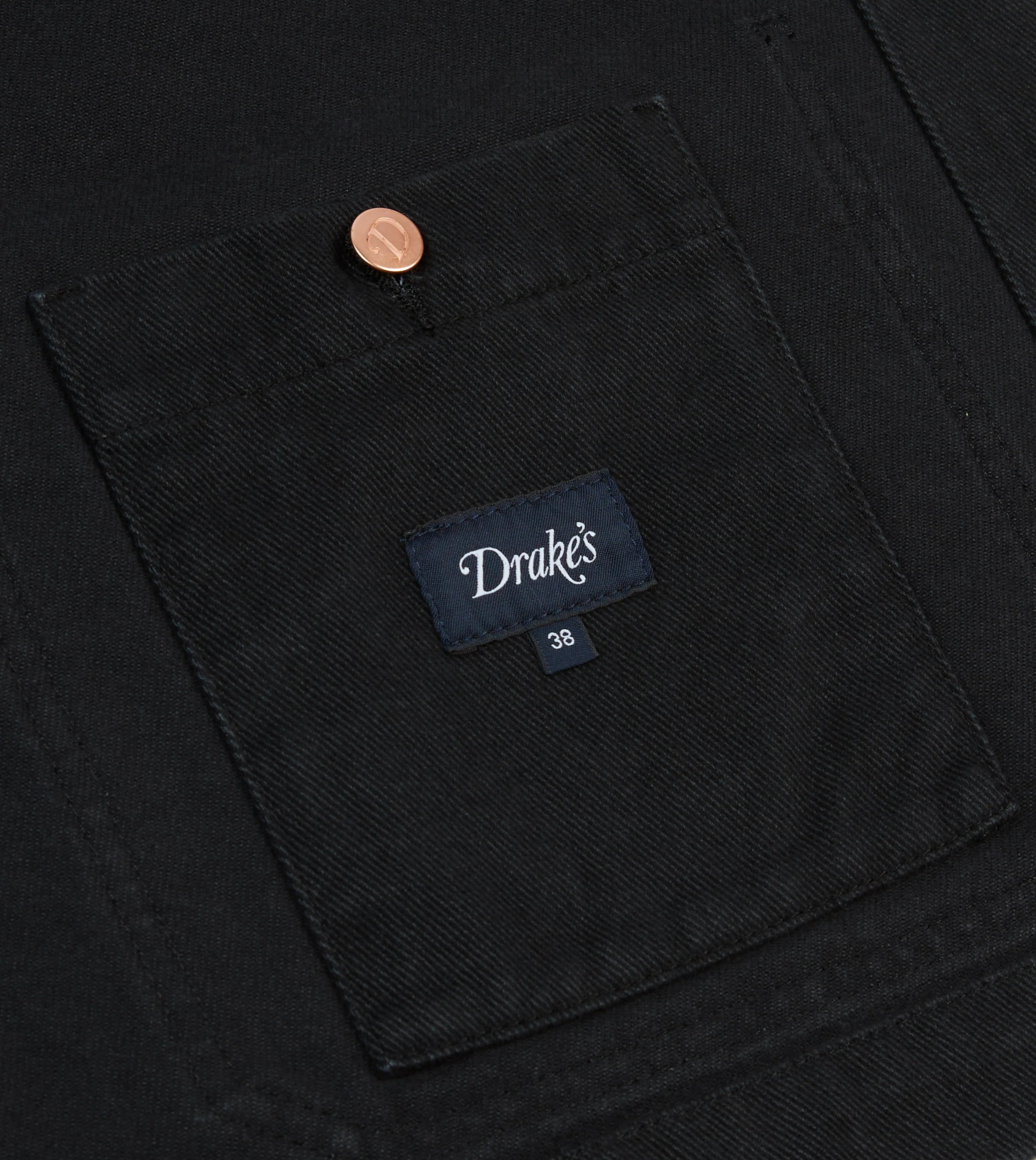 Black Heavy Twill Cotton Five-Pocket Chore Jacket - Image 8