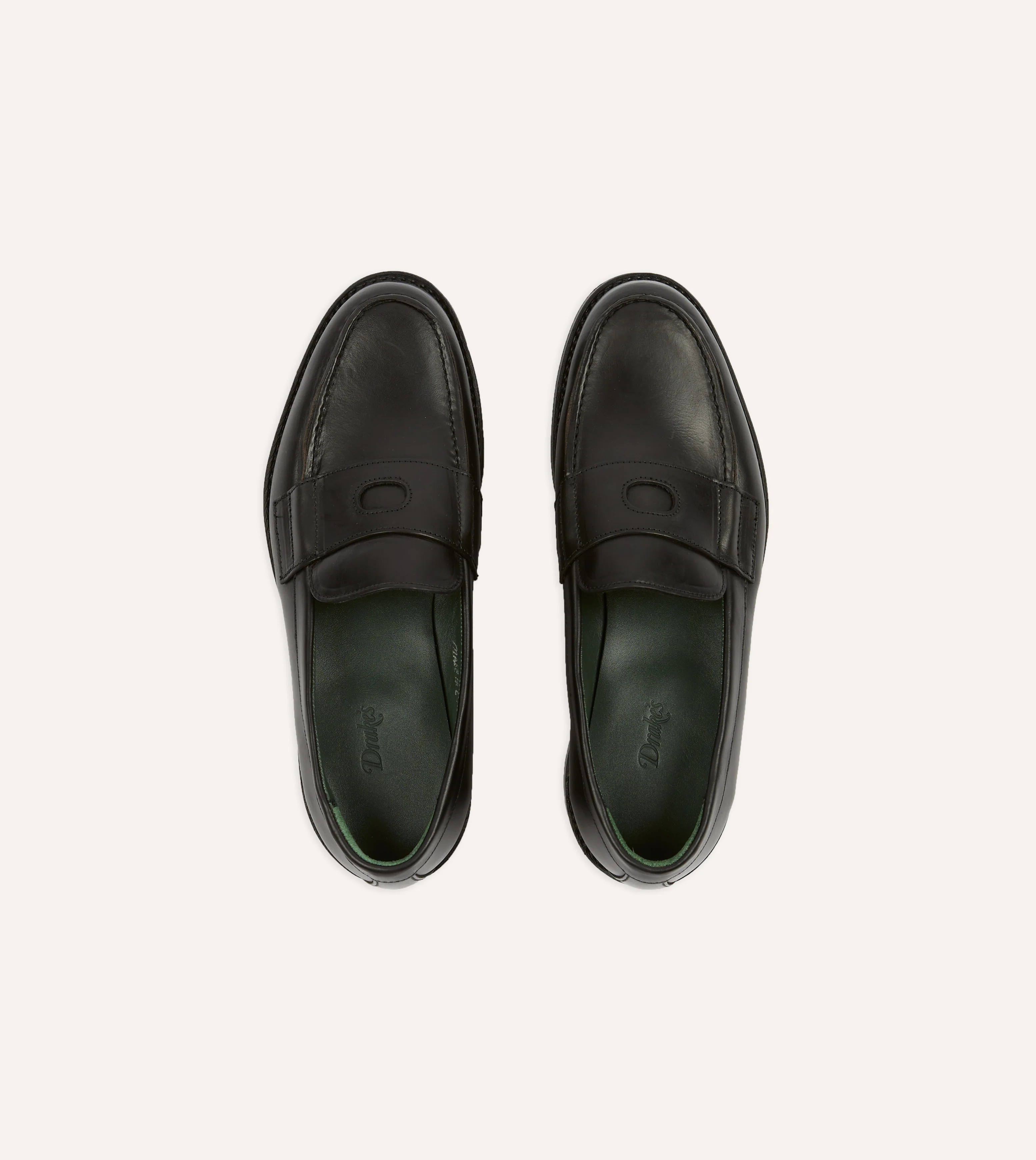 Black Leather Charles Goodyear Welted Penny Loafer - Image 4