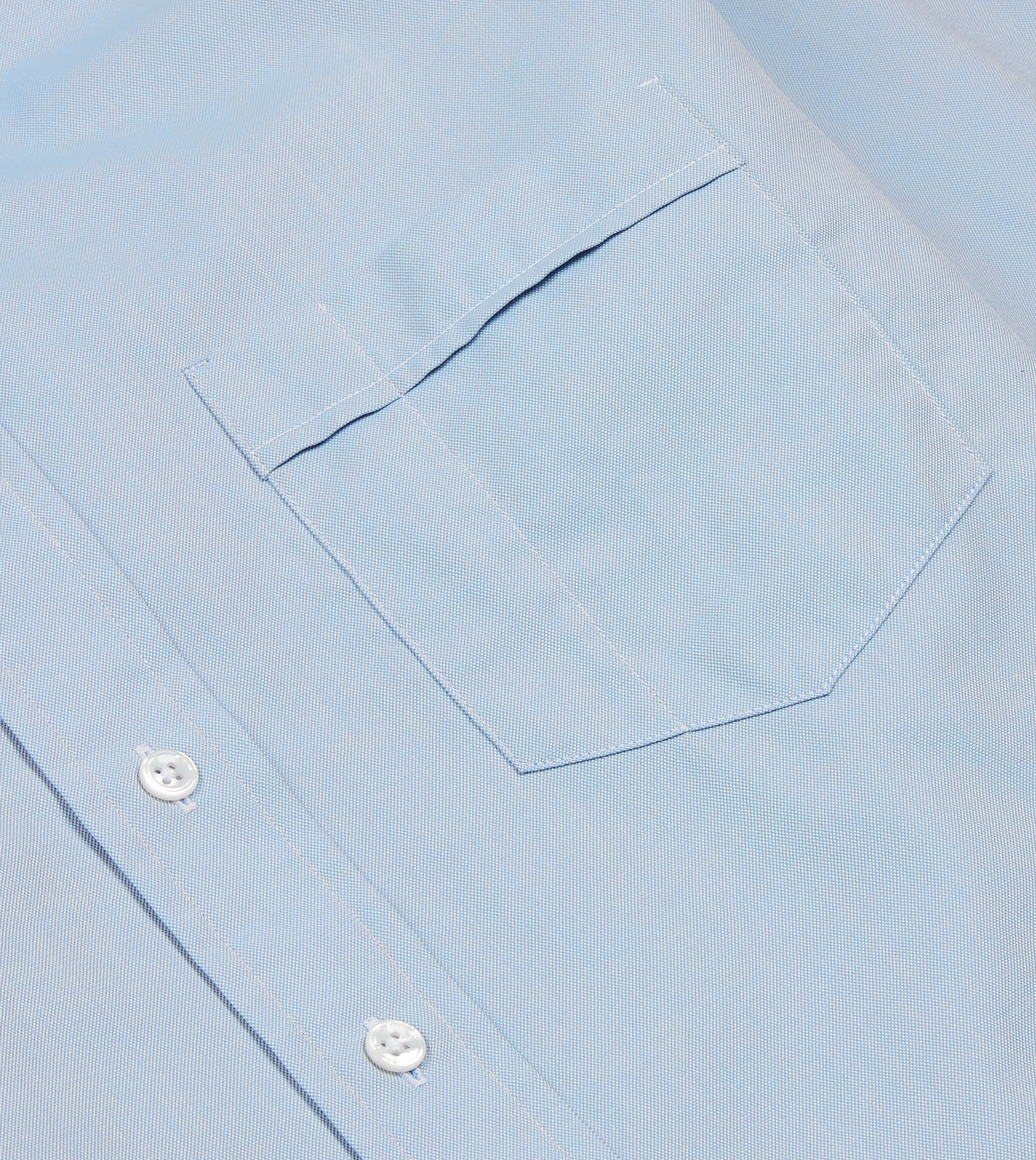 Blue Pinpoint Oxford Cotton Cloth Button-Down Shirt - Image 4