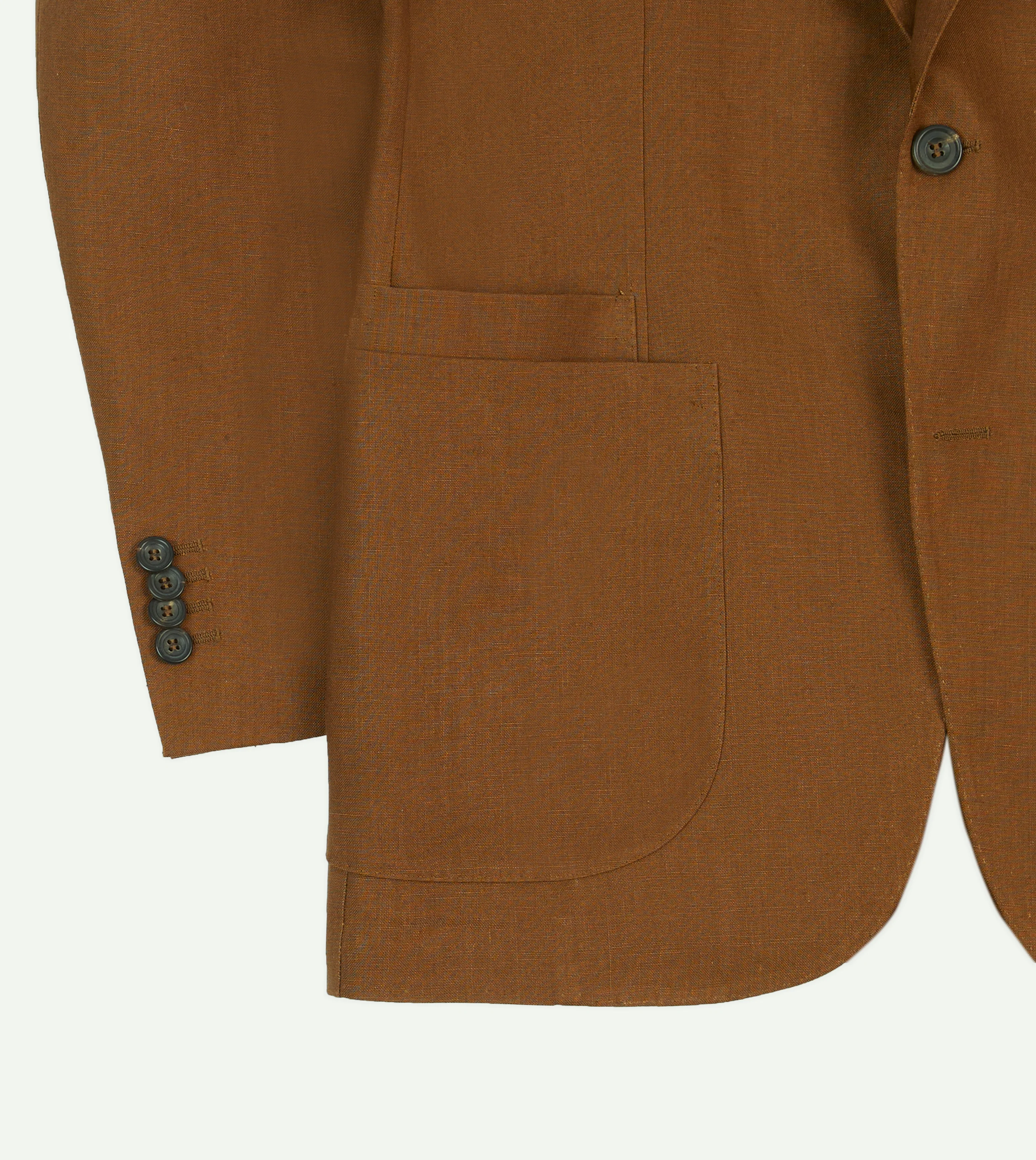 Brown Irish Linen Tailored Jacket - Image 5