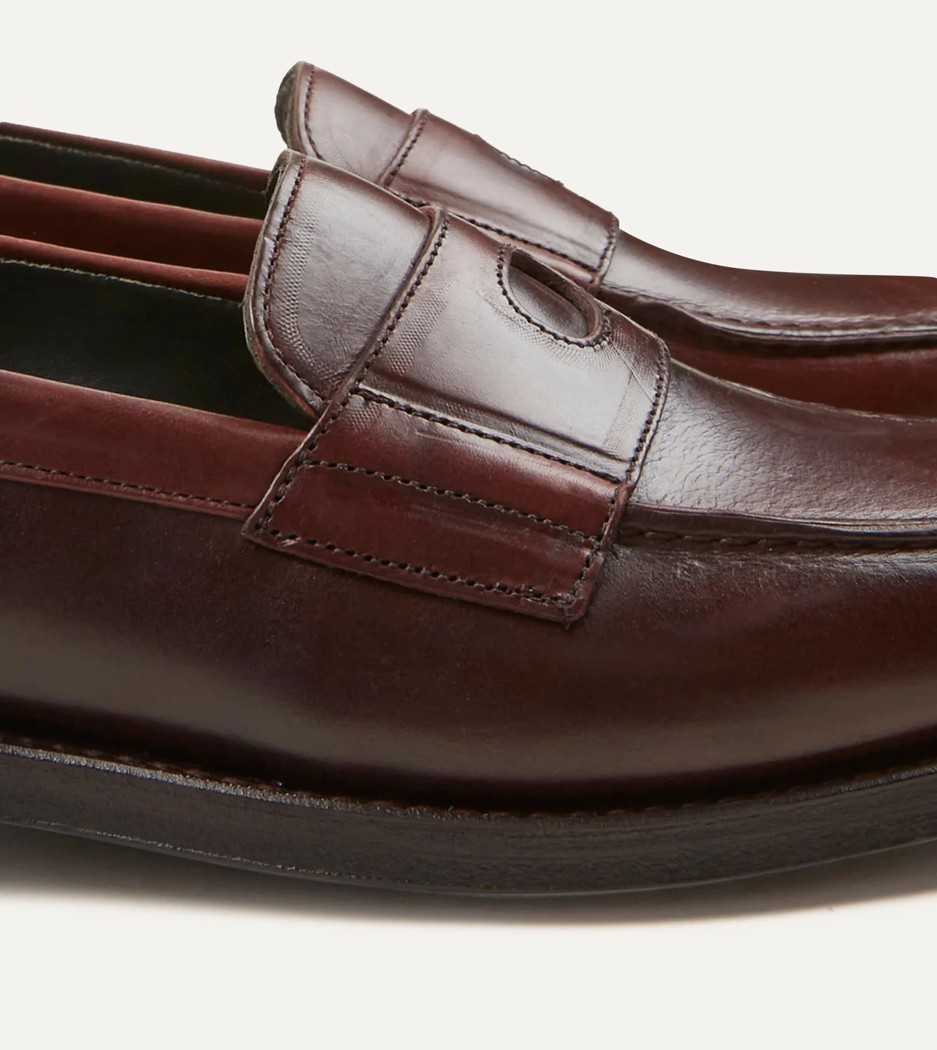 Brown Leather Charles Goodyear Welted Penny Loafer - Image 3