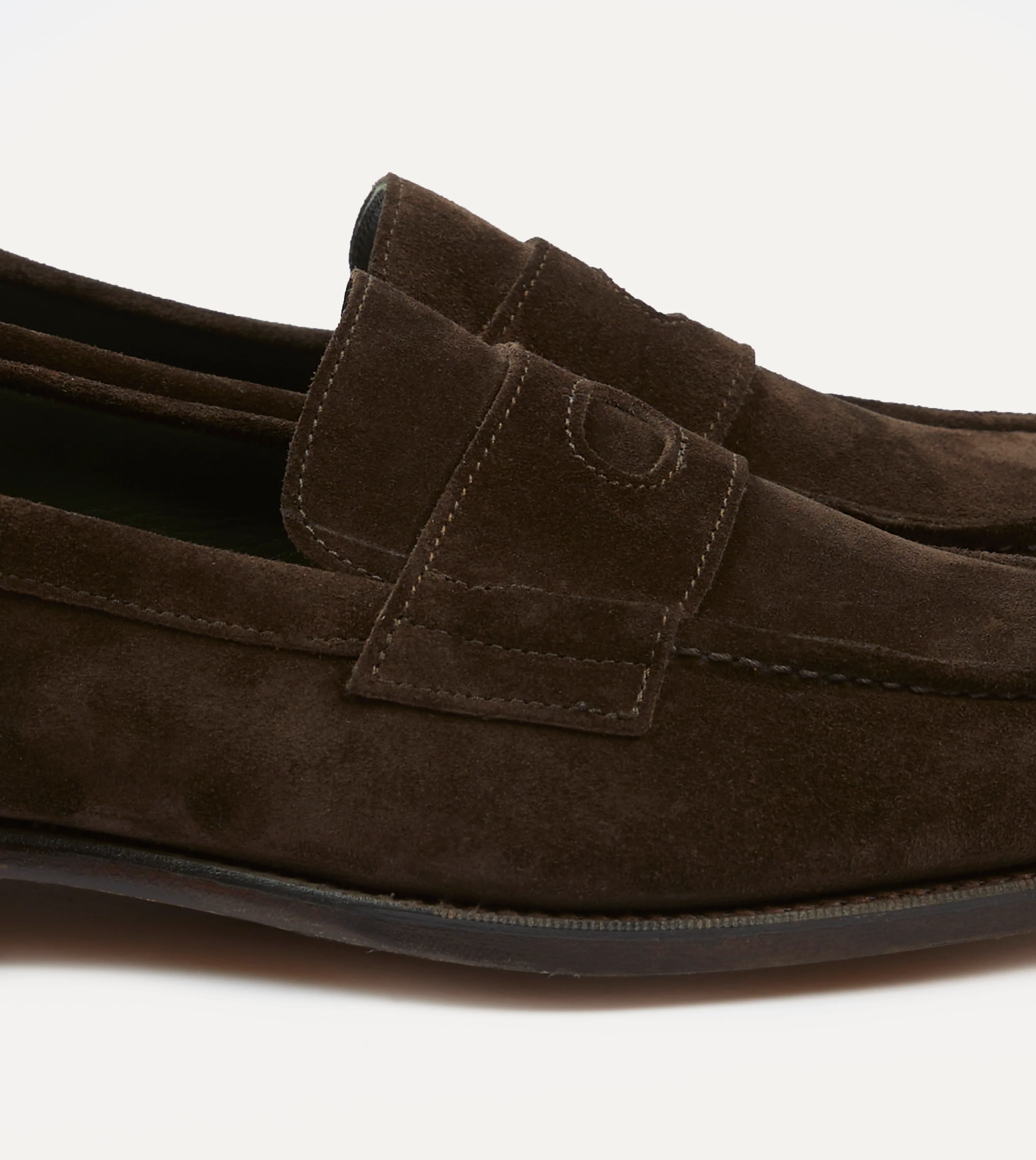 Brown Suede Charles Mk II Goodyear Welted Penny Loafer - Image 3