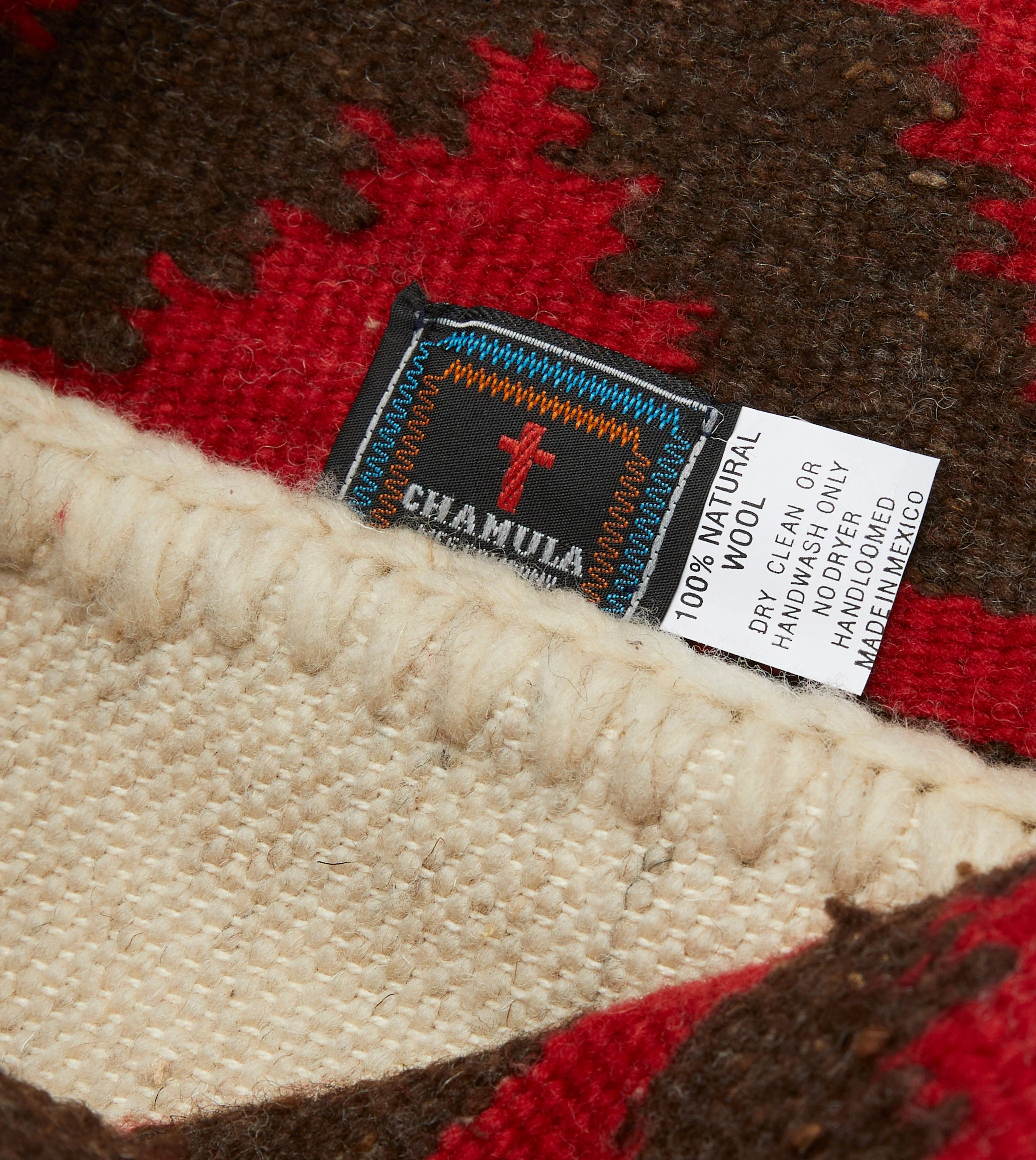 Chamula Antique Red Wool Blanket Tote - Image 4