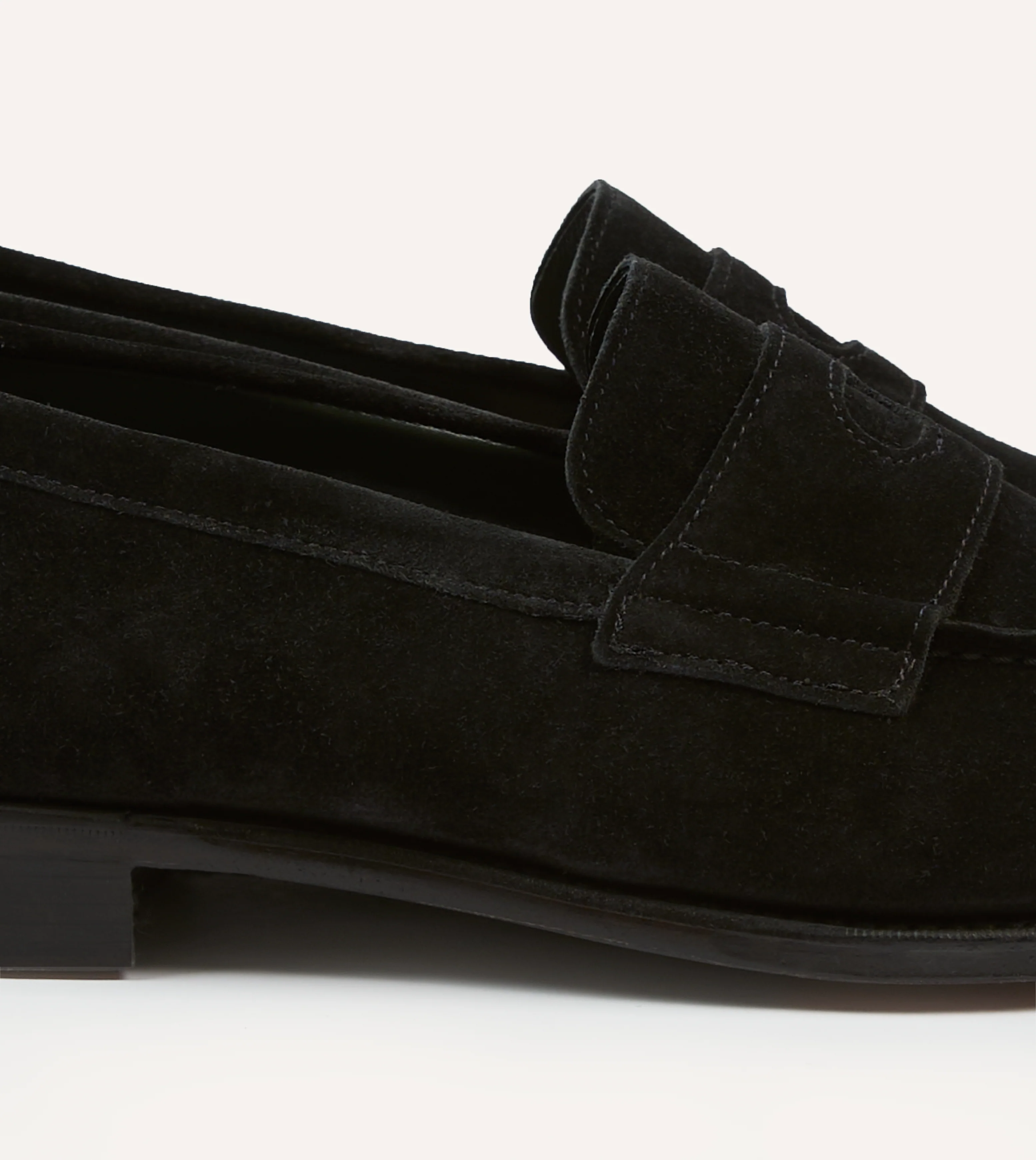 Drake's by A. Levine Black Suede Charles Mk II Goodyear Welted Penny Loafer - Image 3