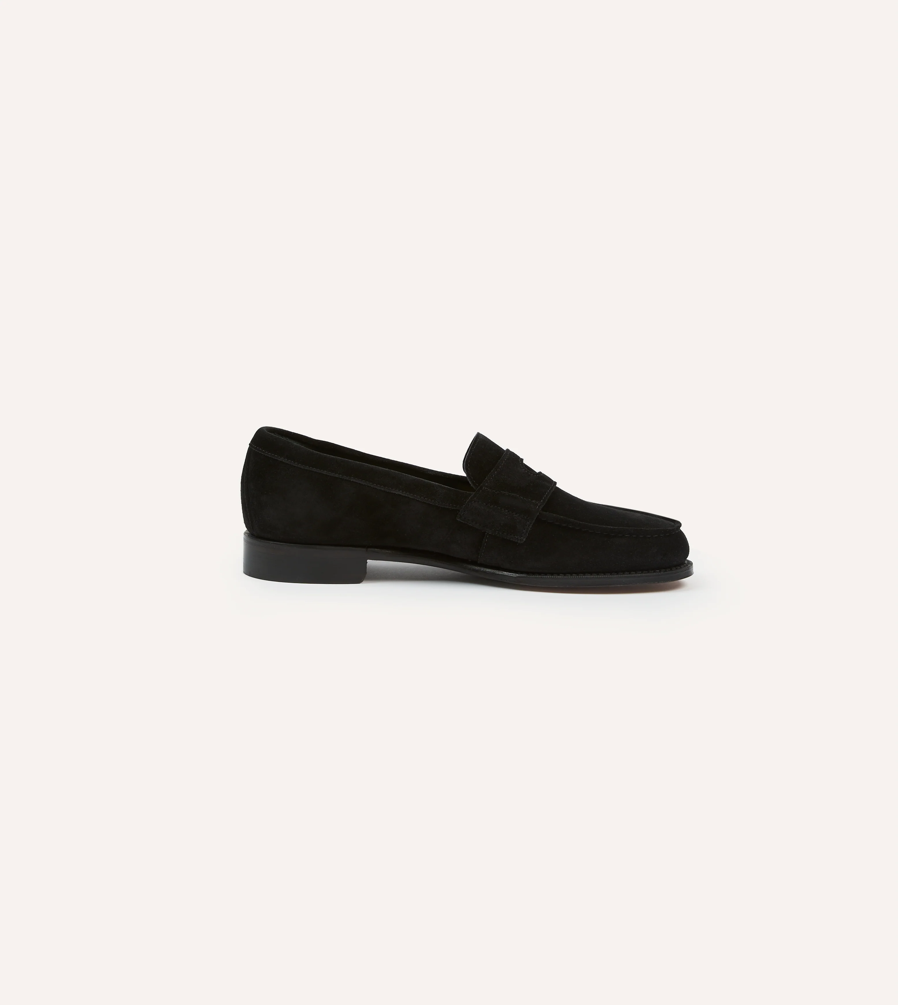 Drake's by A. Levine Black Suede Charles Mk II Goodyear Welted Penny Loafer - Image 6