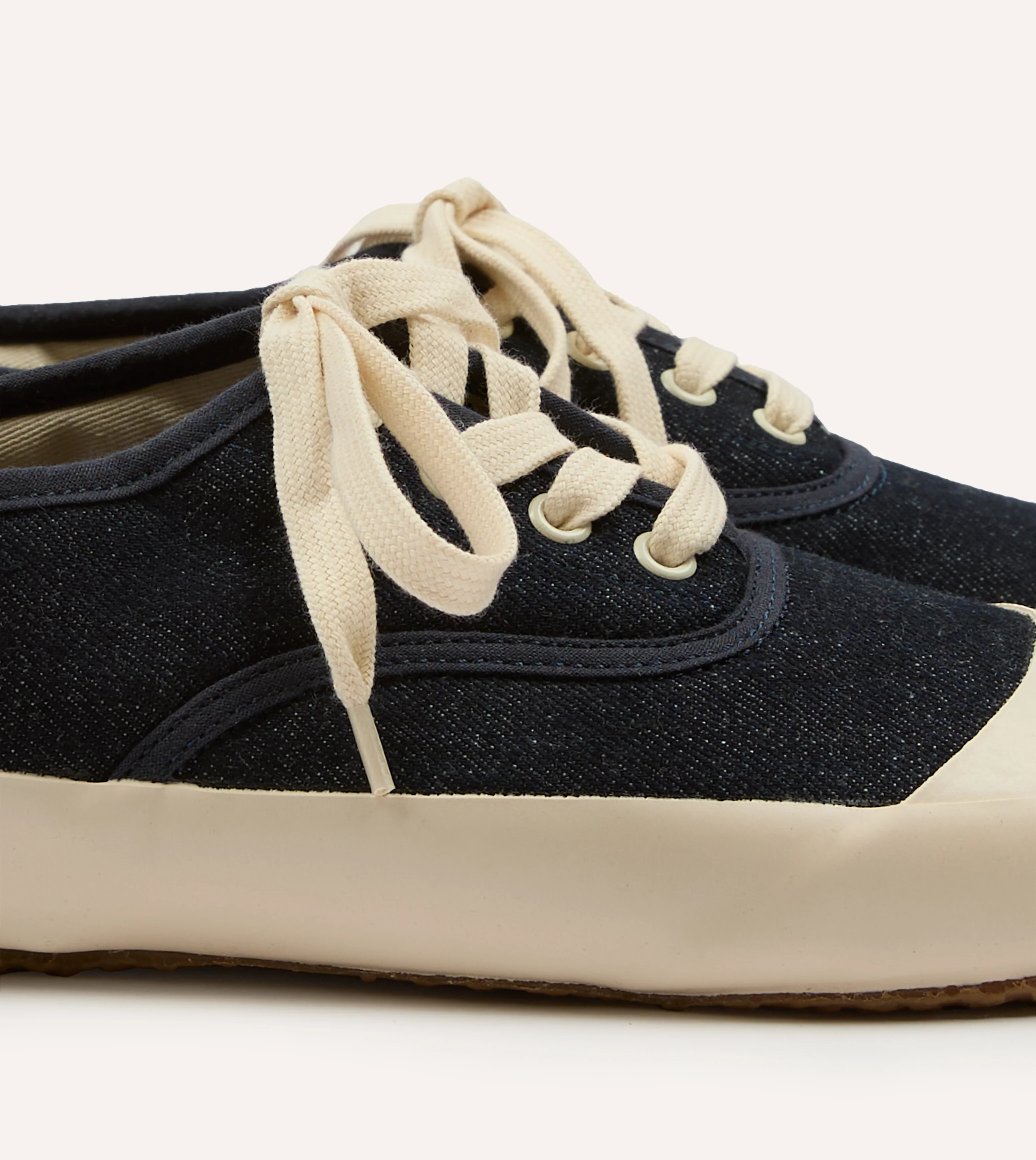 Drake's By Reproduction of Found Denim Military Trainer - Image 3