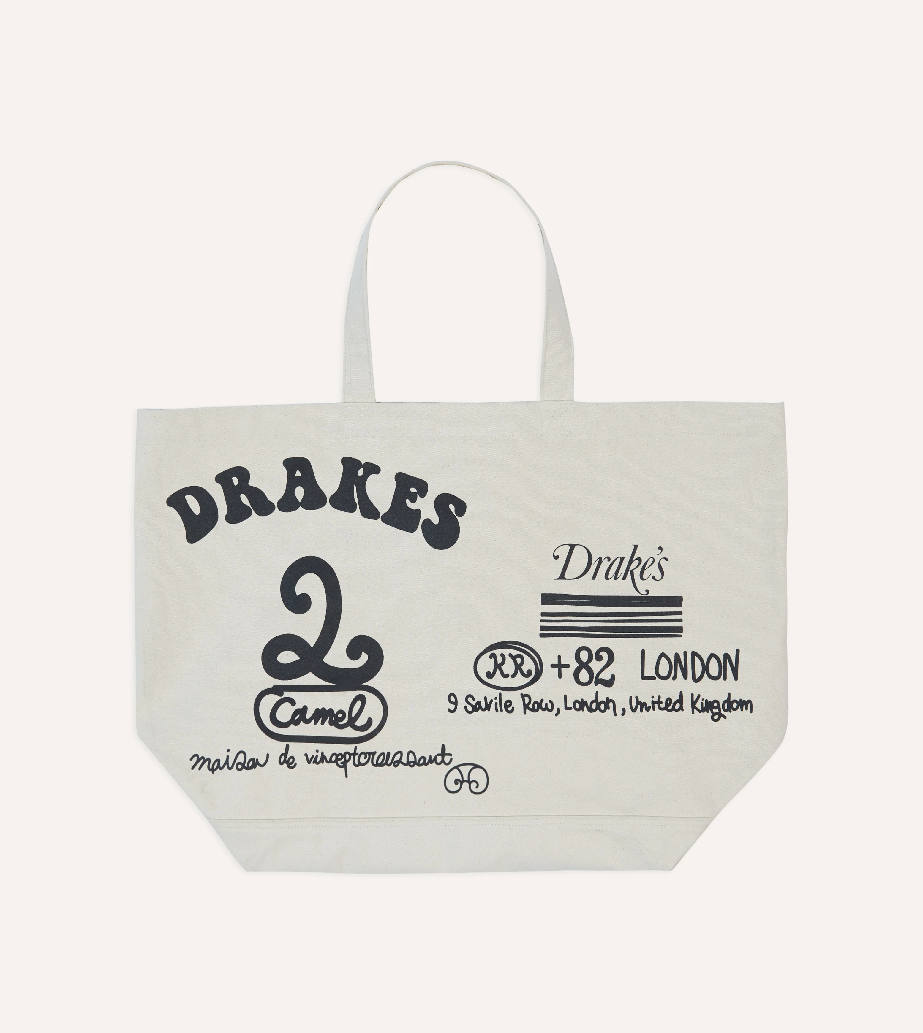 Drake's & Mr Camel Ecru Tote Bag - Image 3