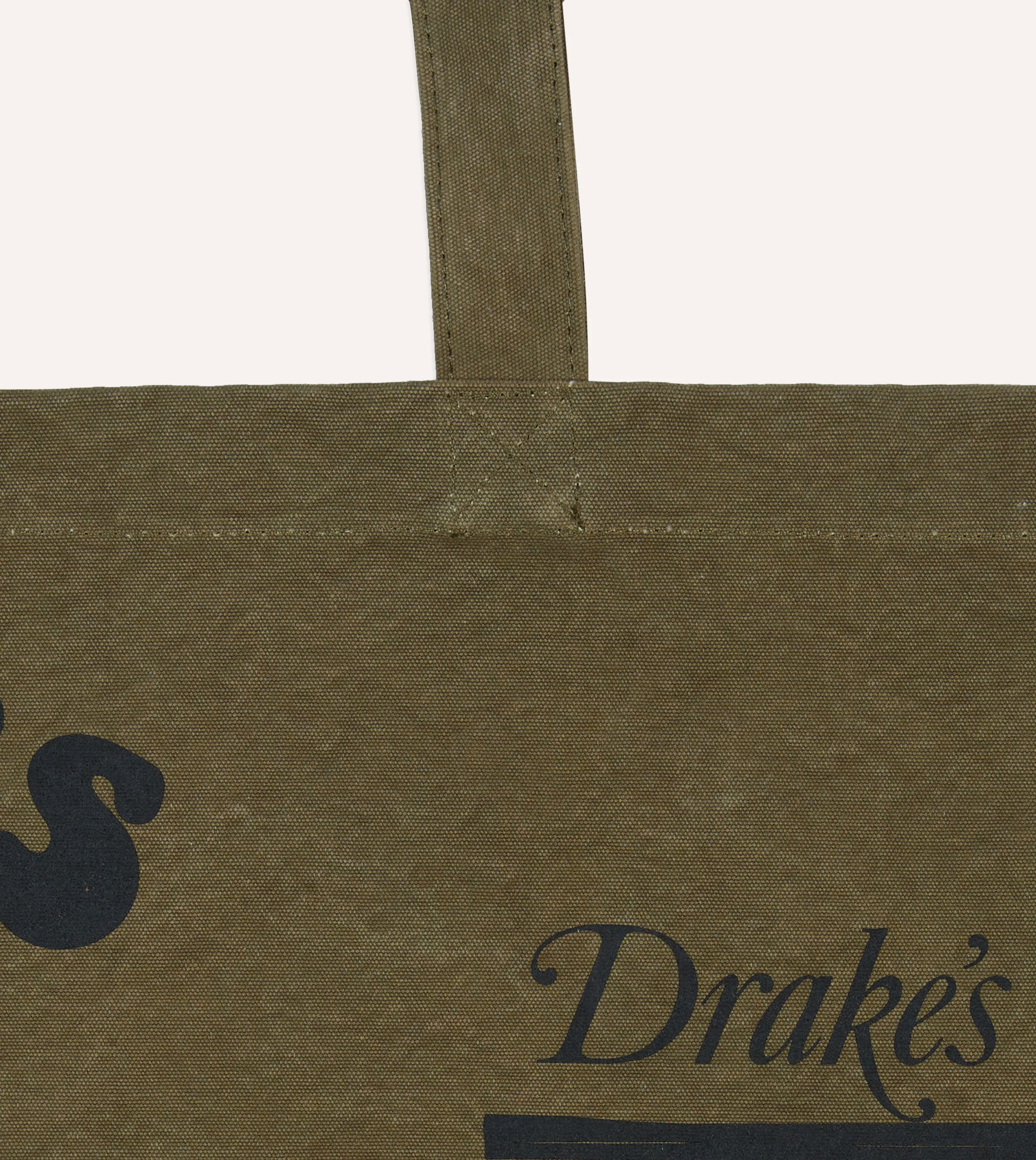 Drake's & Mr Camel Khaki Tote Bag - Image 4