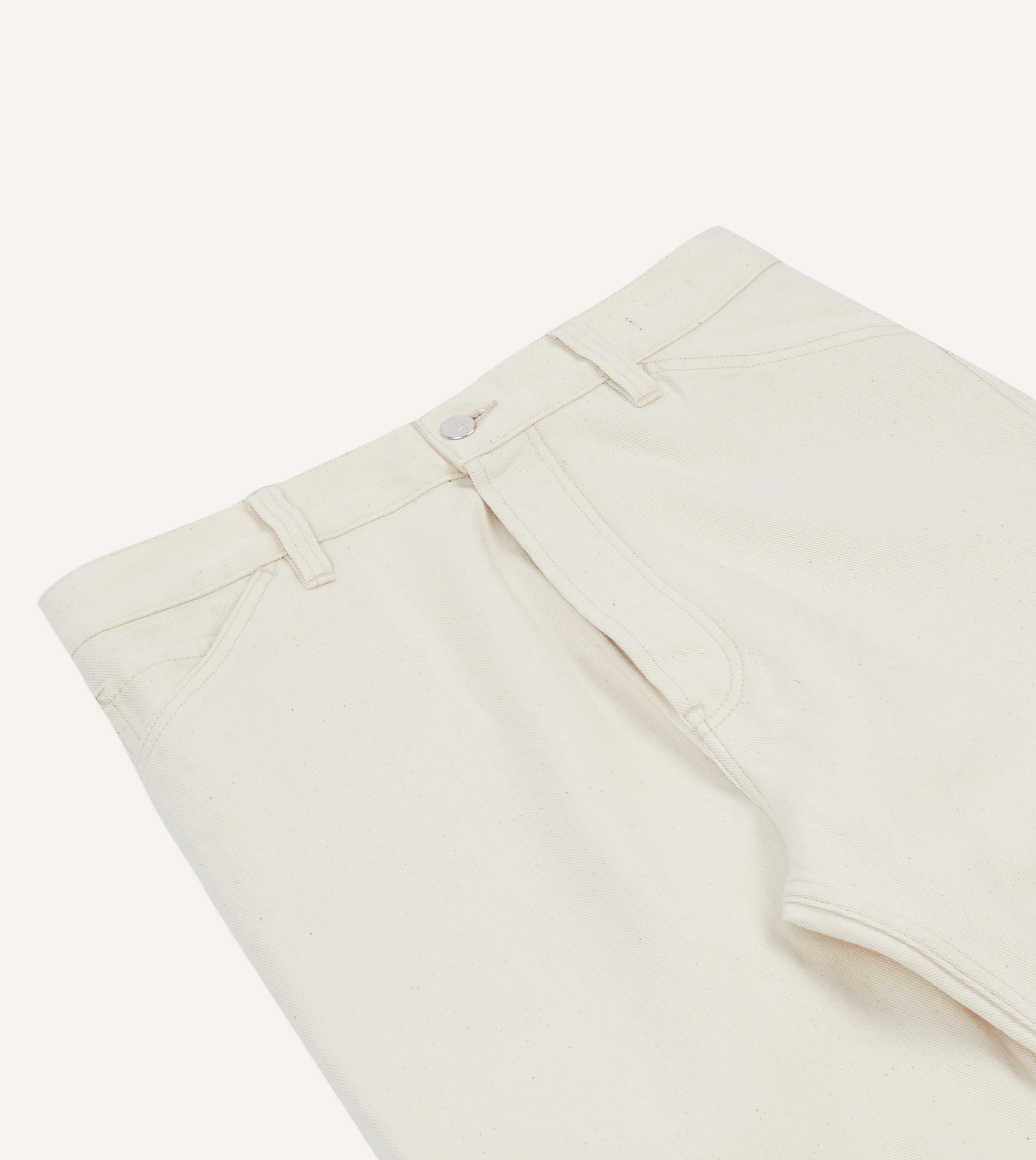 Ecru 12.7oz Selvedge Denim Painter Pants - Image 4