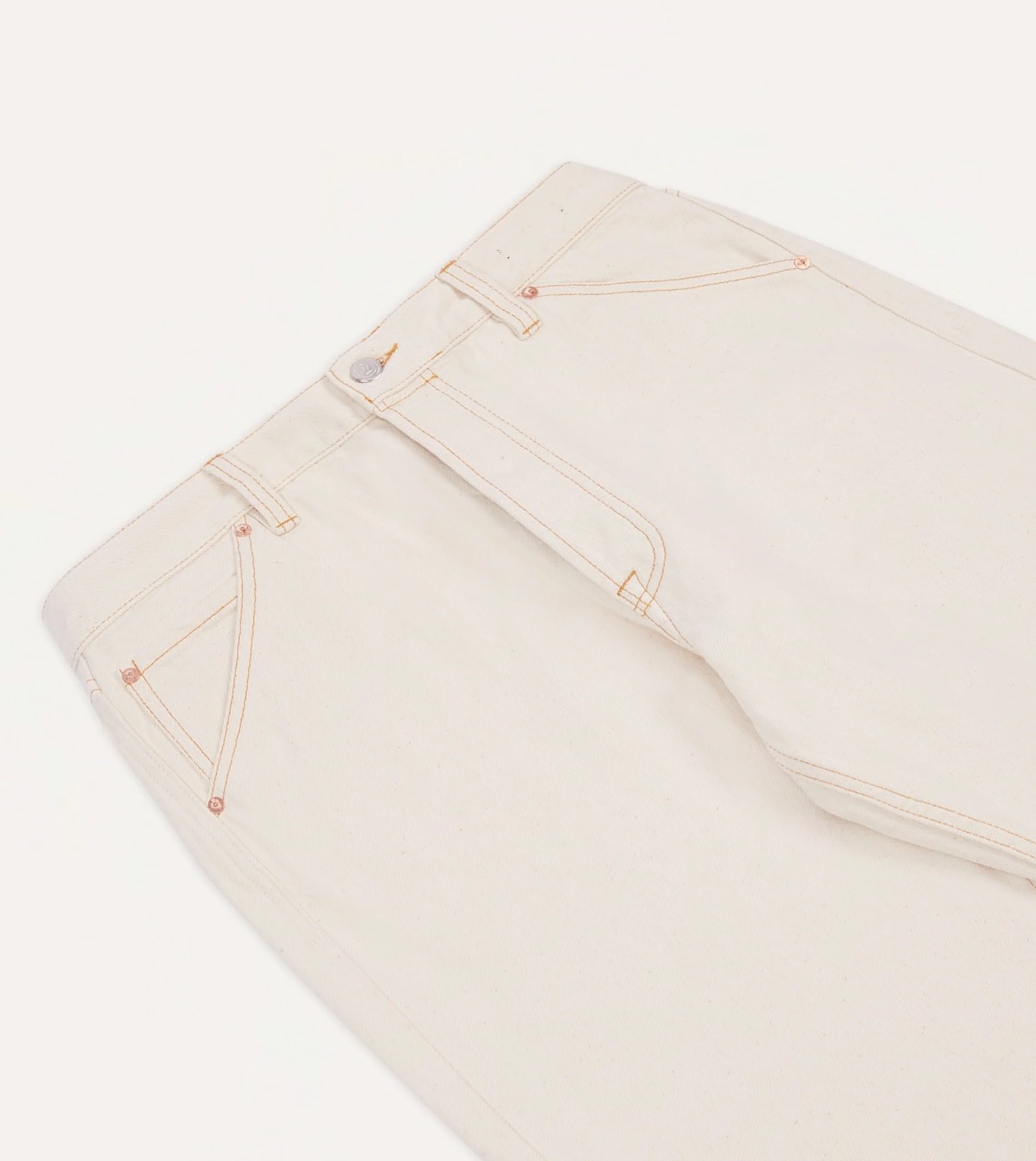 Ecru 13.2oz Denim Five-Pocket Jeans - Image 4