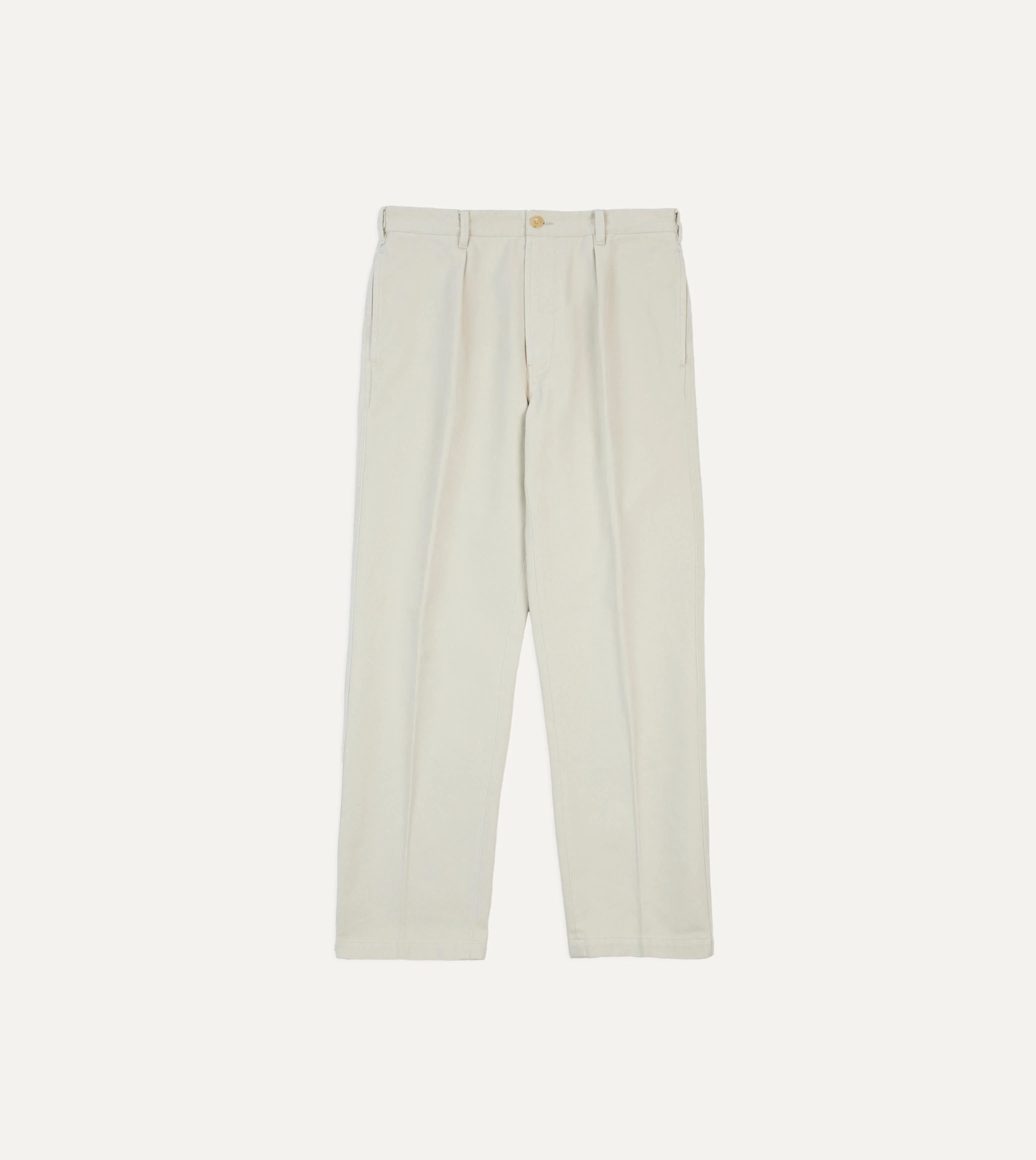Ecru Heavy Cotton Twill Games Trousers - Image 3