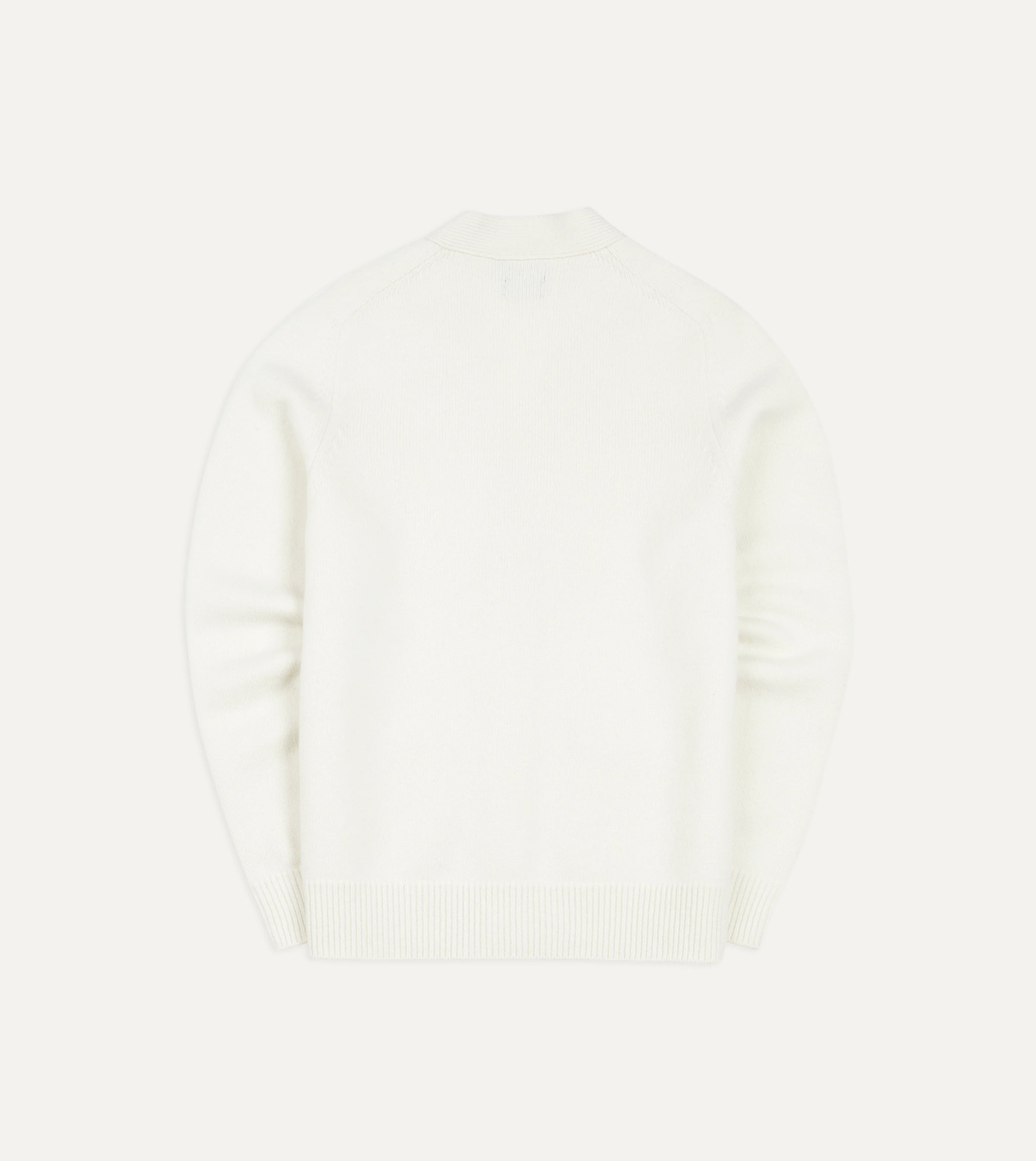 Ecru Lambswool 6 Button Cardigan - Image 5