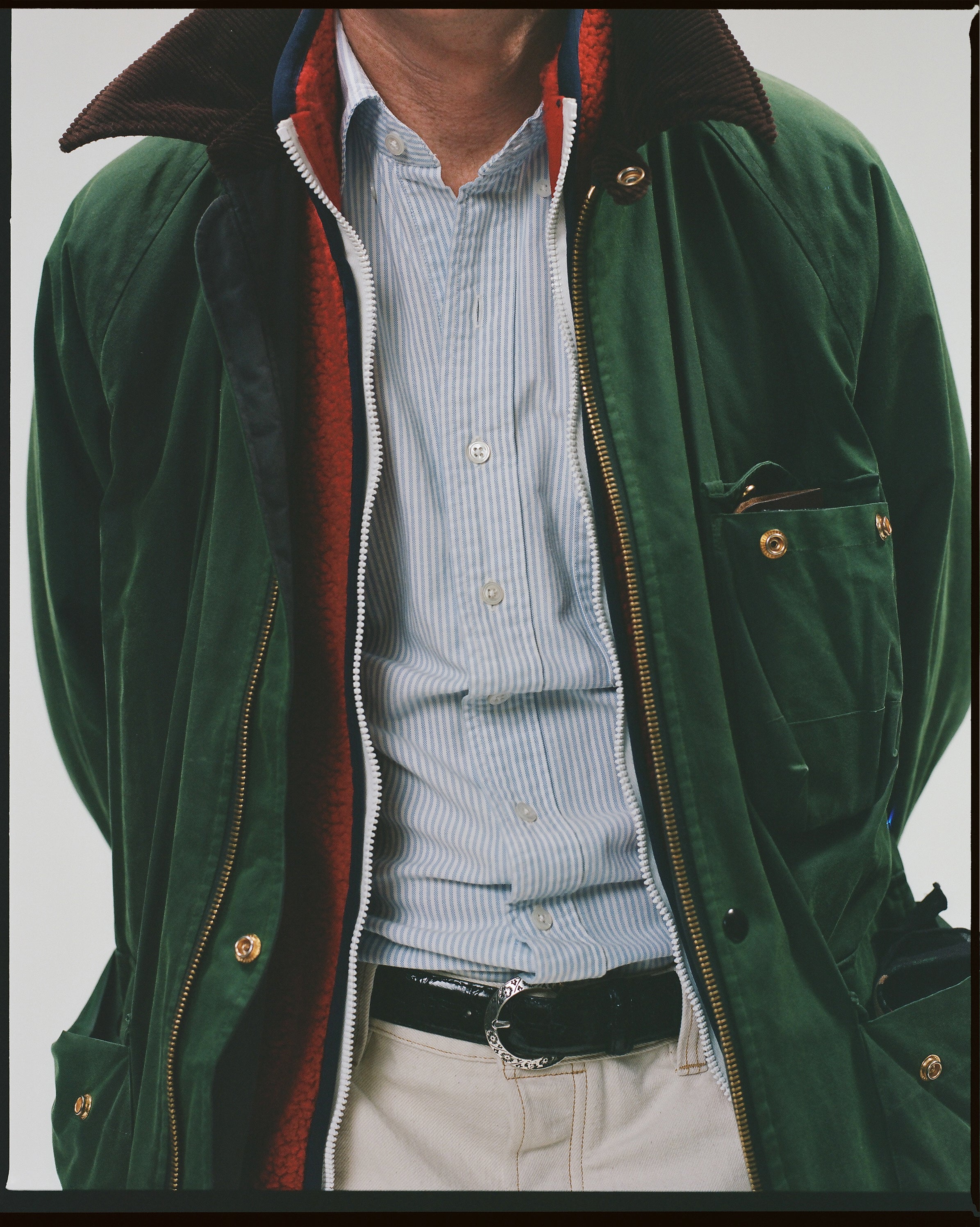 Green Waxed Coverall Jacket - Image 11