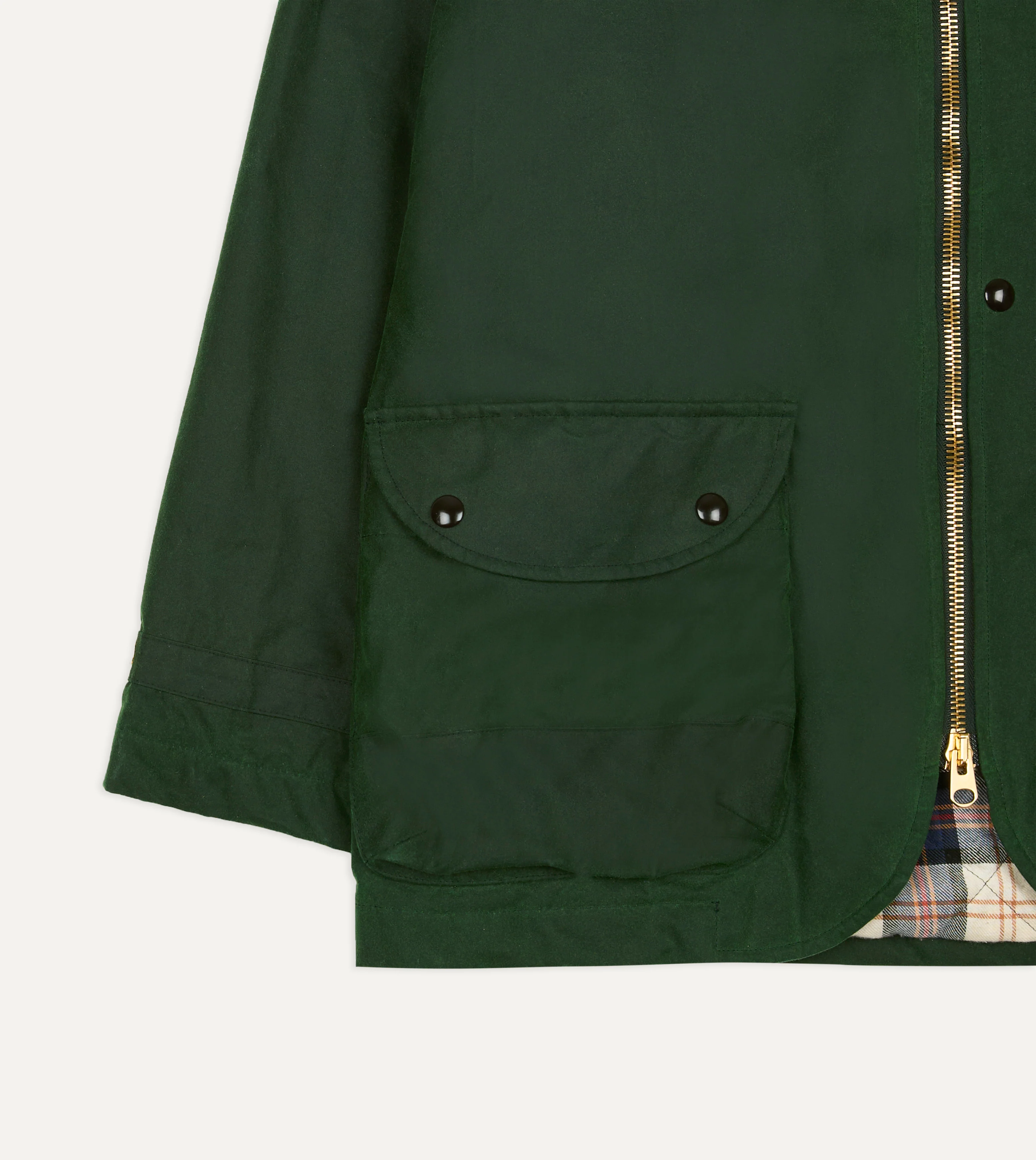 Green Waxed Coverall Jacket - Image 7