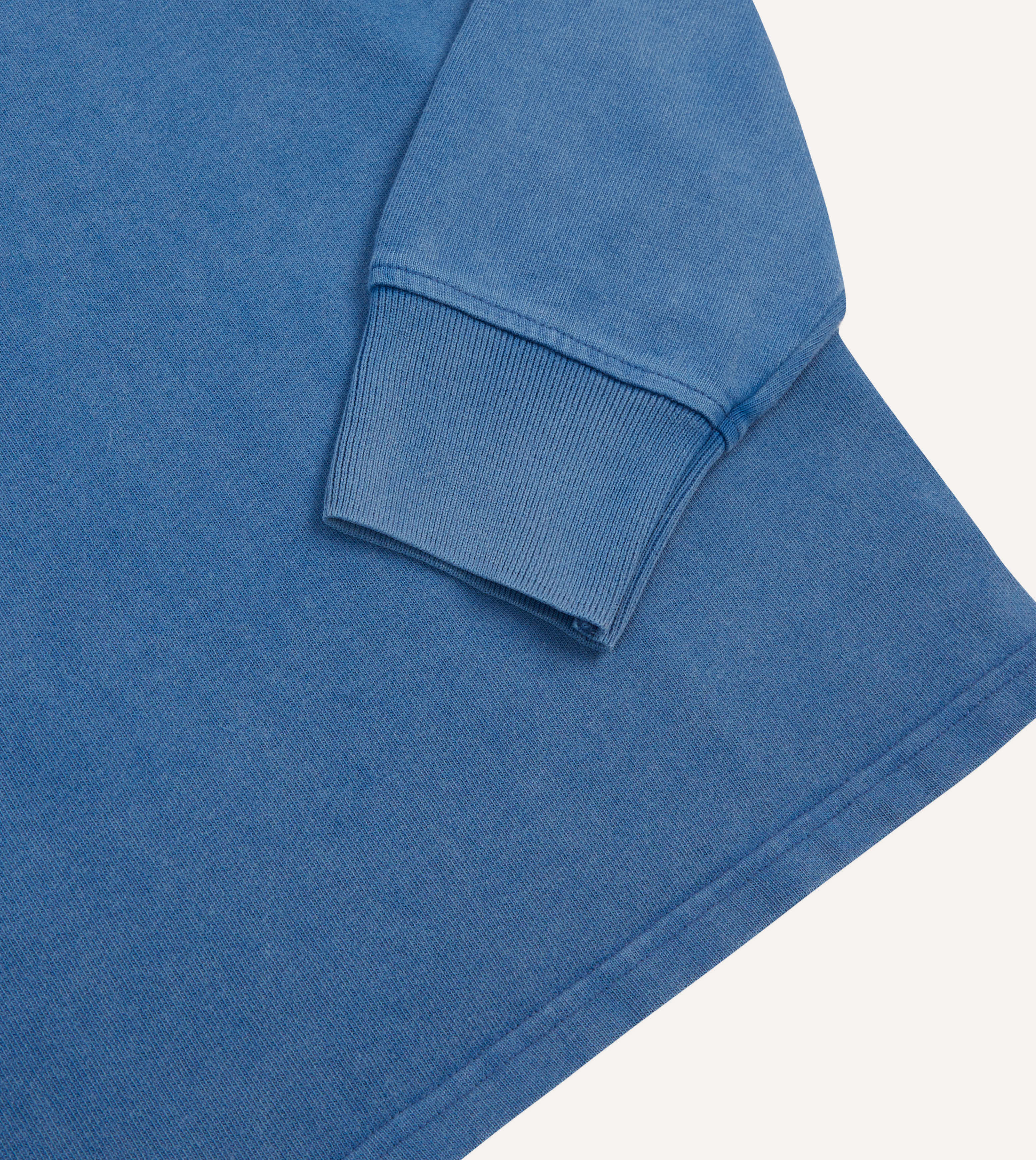 Indigo Cotton Jersey Long-Sleeve Polo Shirt - Image 5