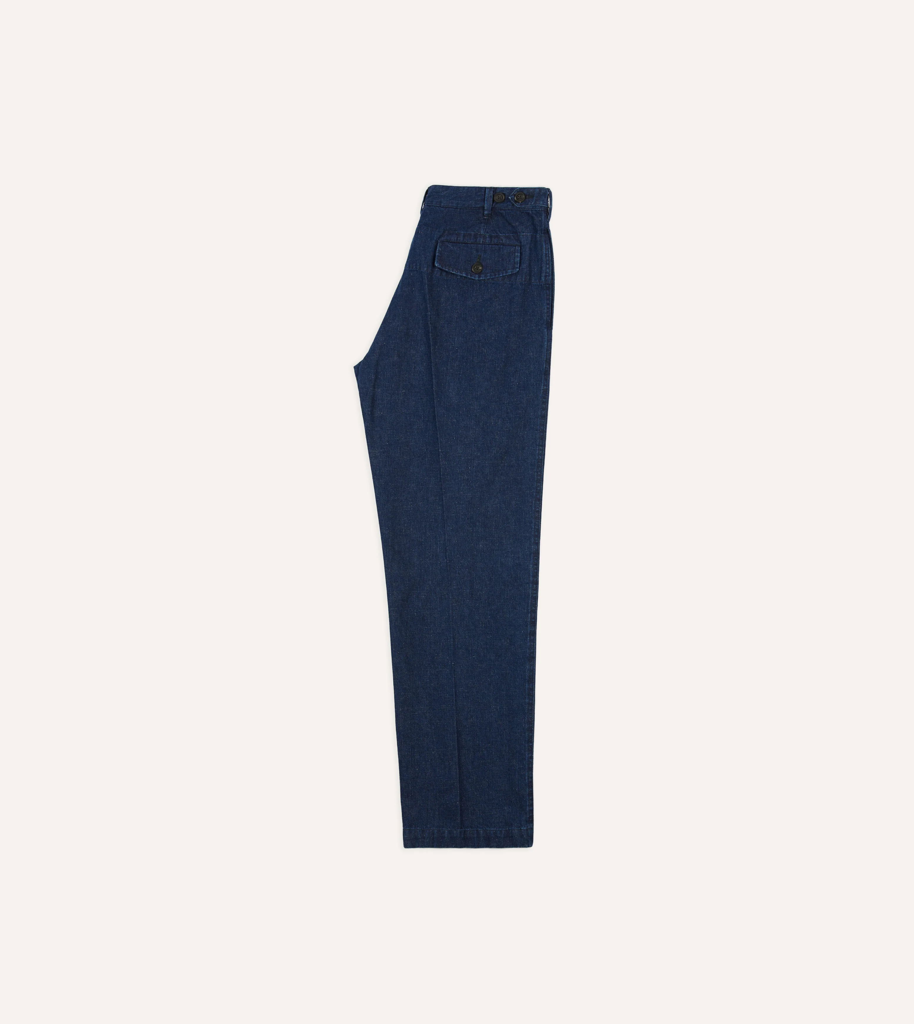 Indigo Cotton-Linen Games Trousers - Image 6