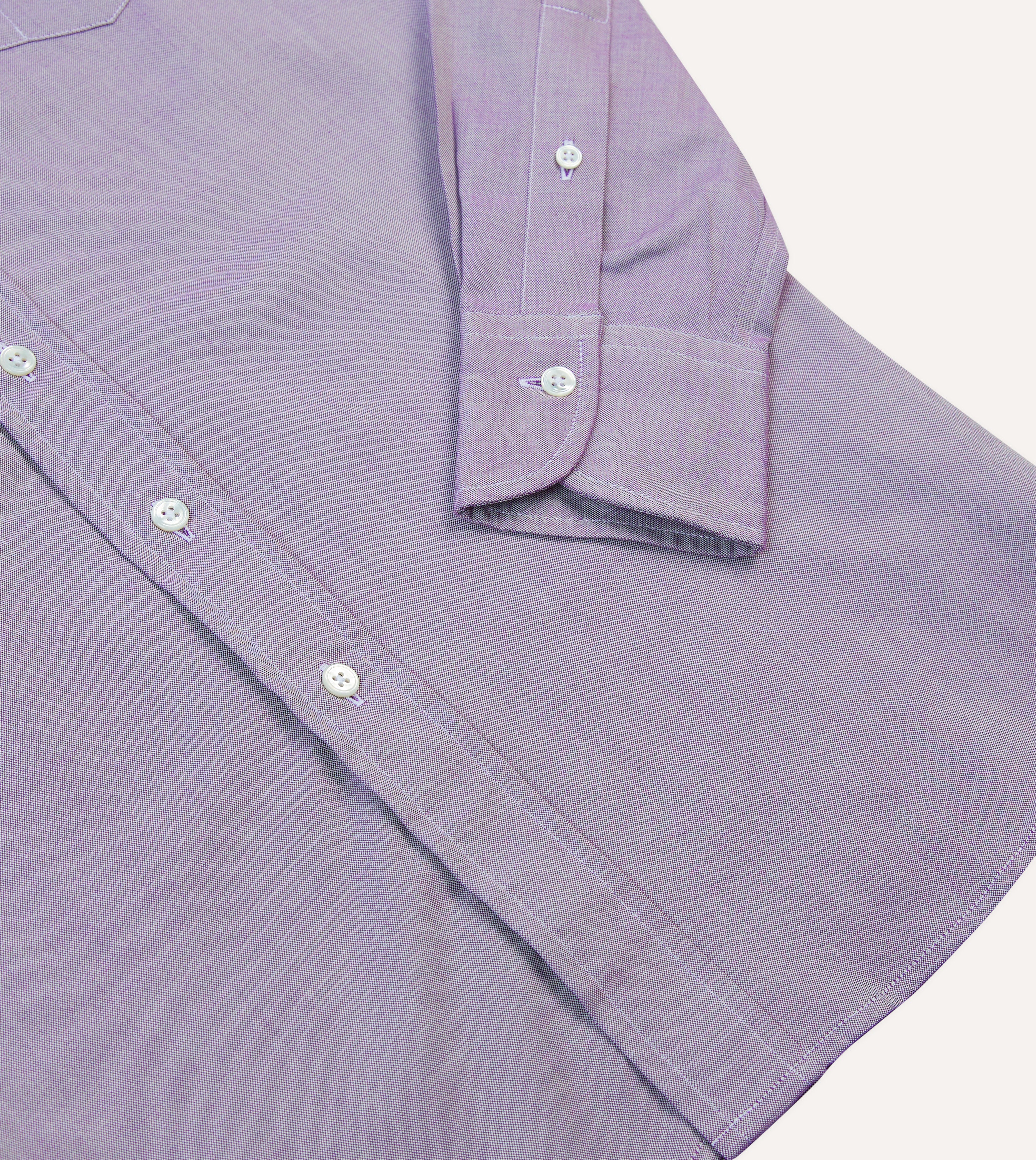 Lilac Pinpoint Oxford Cotton Cloth Button-Down Shirt - Image 5