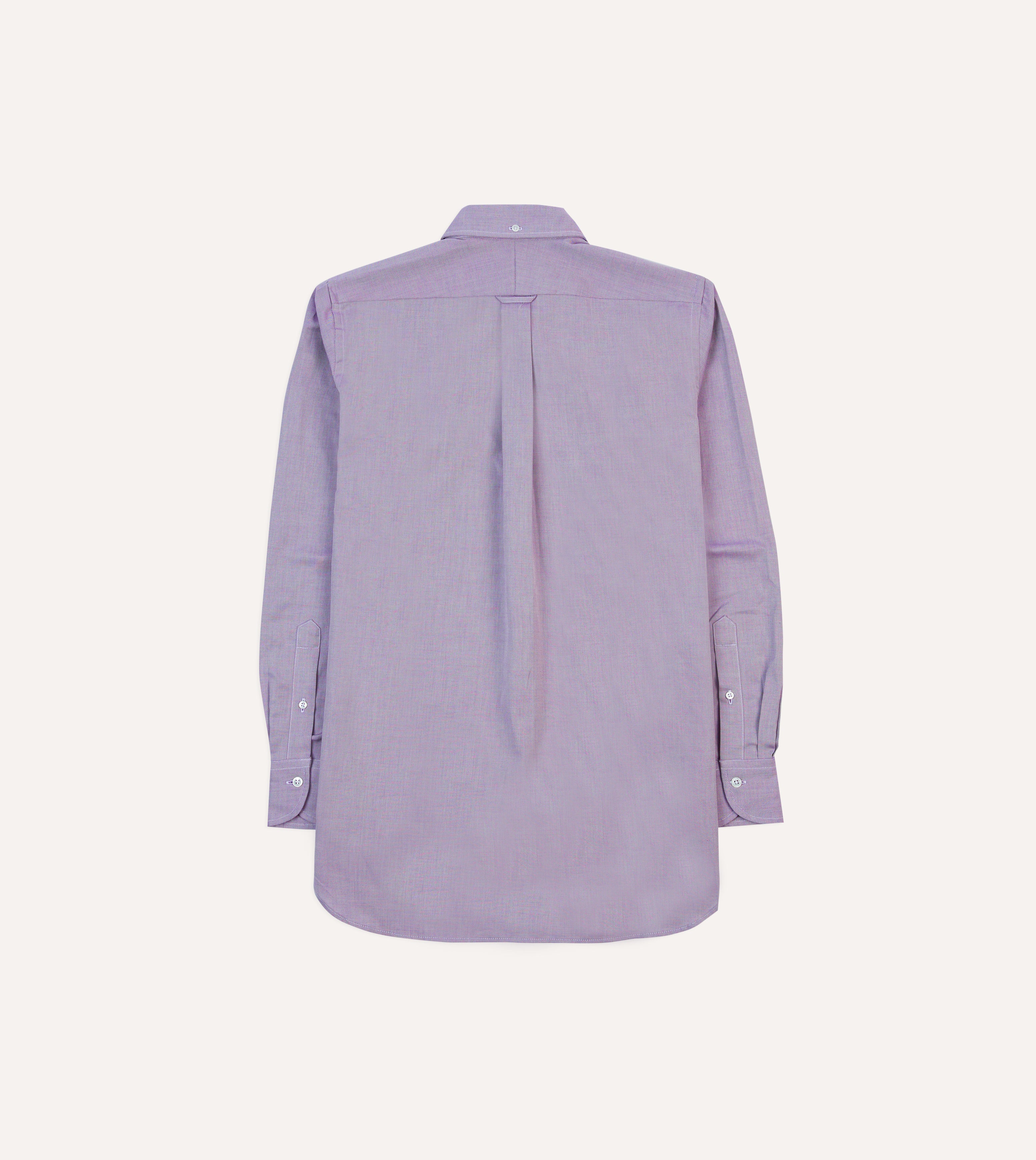 Lilac Pinpoint Oxford Cotton Cloth Button-Down Shirt - Image 6
