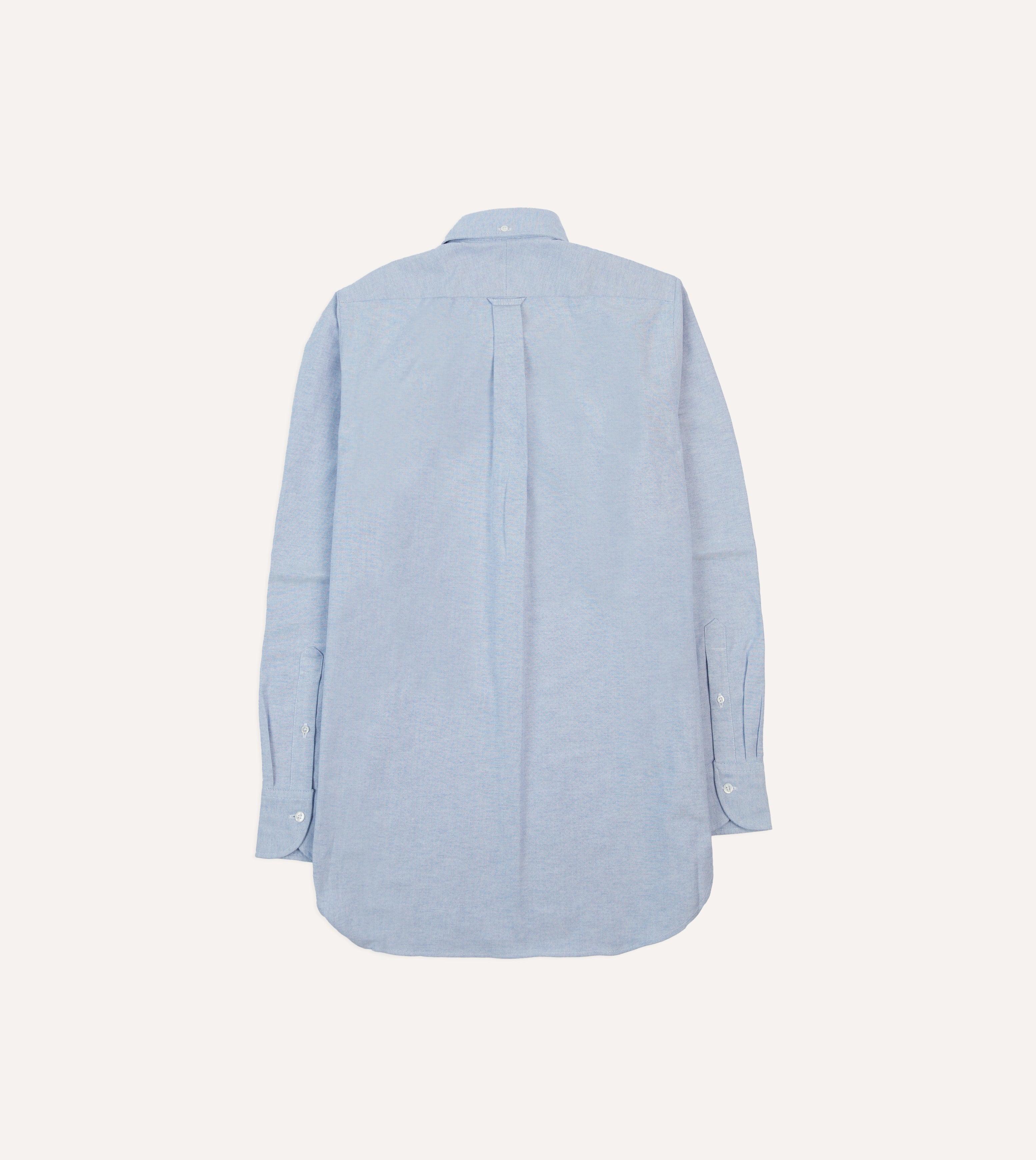 Mid-Blue Cotton Oxford Cloth Button-Down Shirt - Image 6