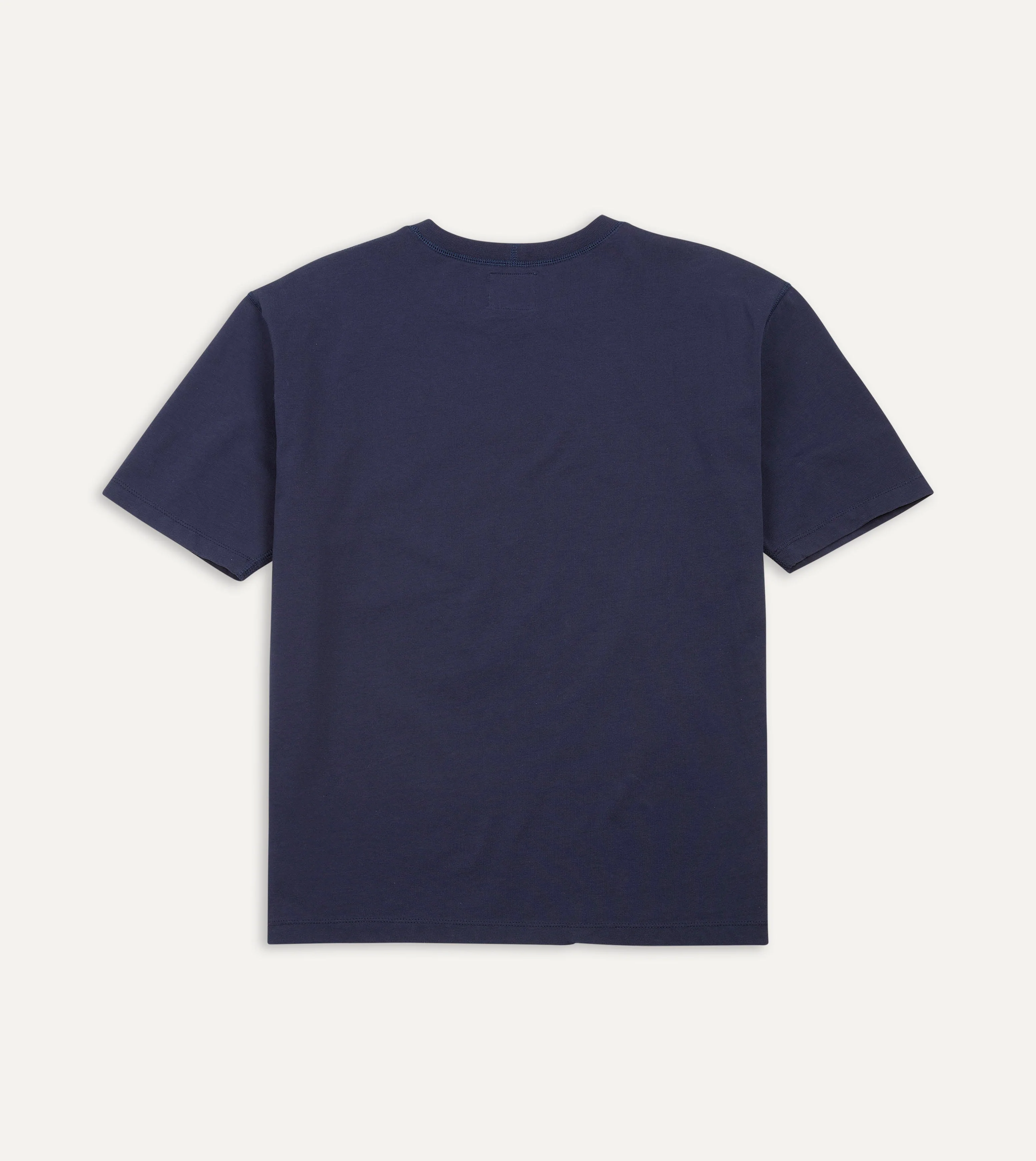 Navy Cotton Crew Neck Hiking T-Shirt - Image 5