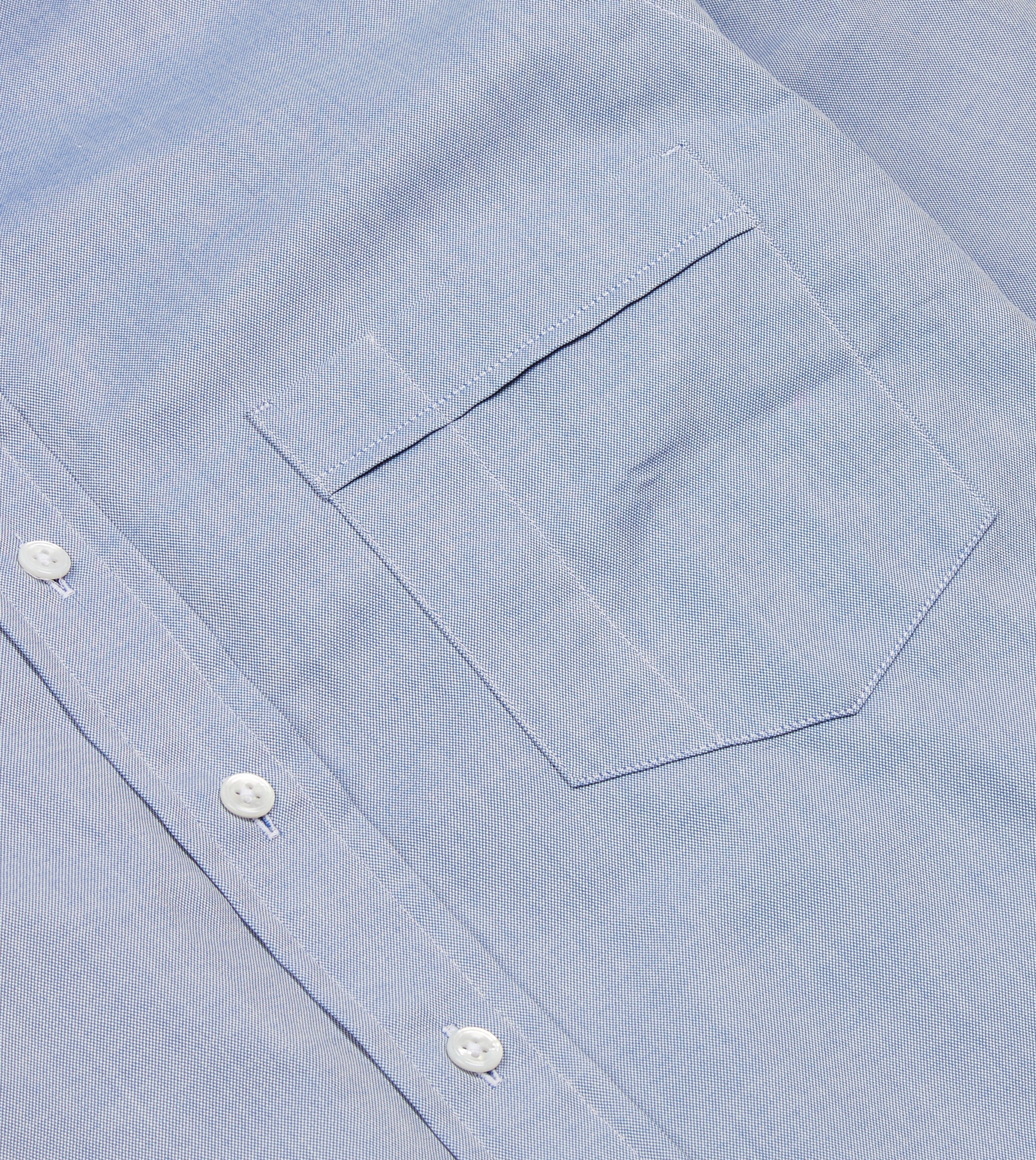 Navy Pinpoint Oxford Cotton Cloth Button-Down Shirt - Image 4