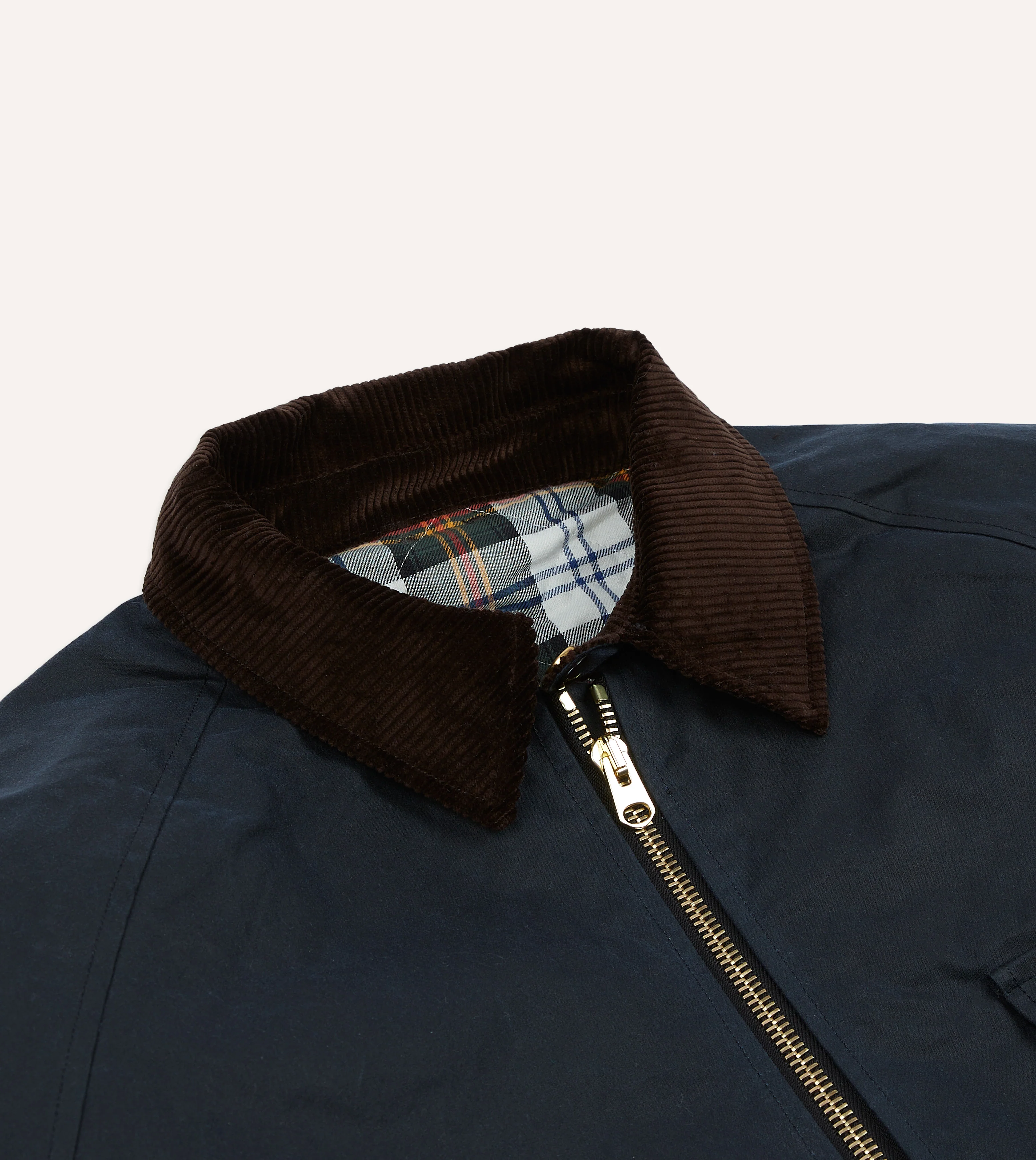 Navy Waxed Coverall Jacket - Image 4