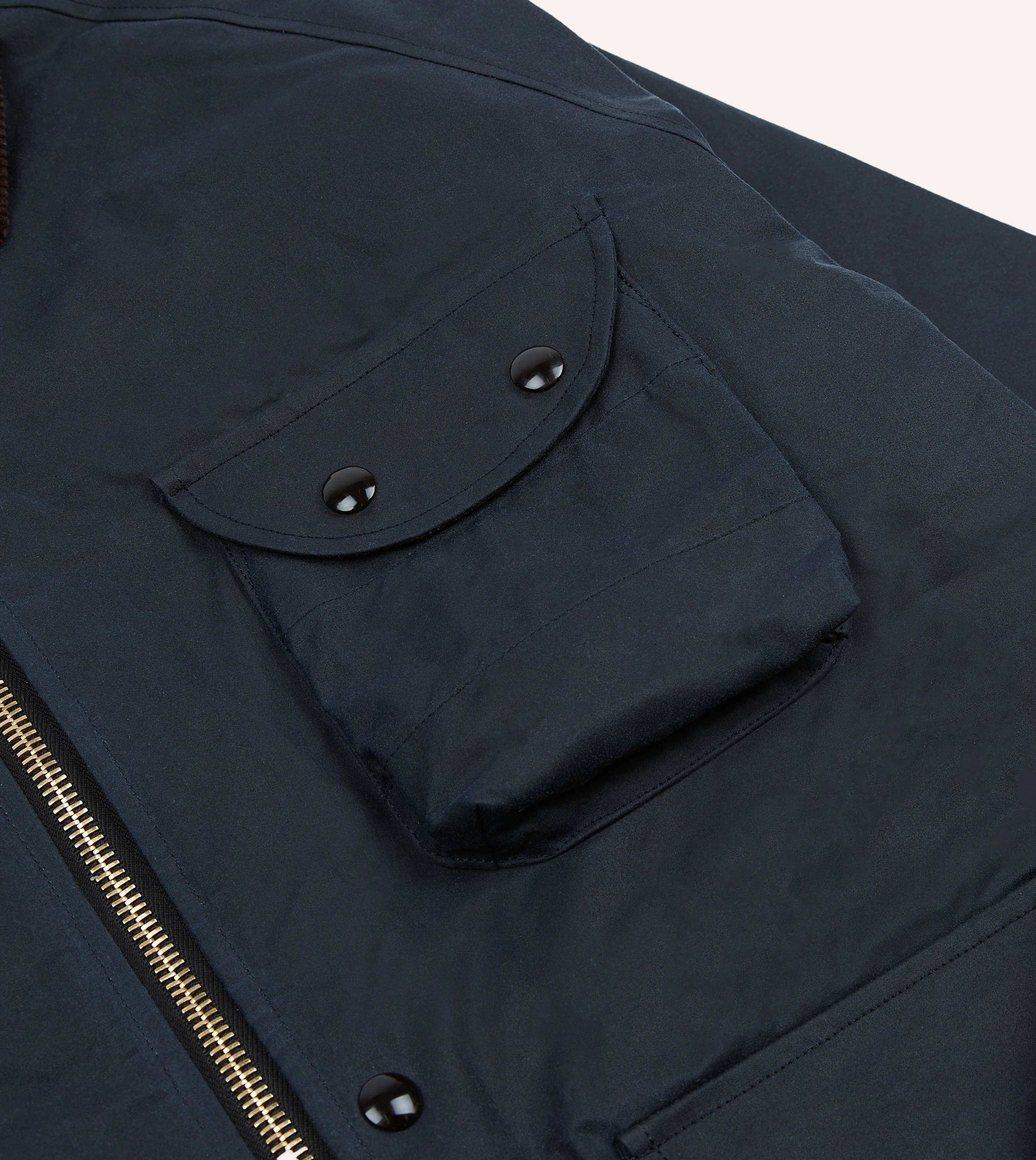 Navy Waxed Coverall Jacket - Image 6