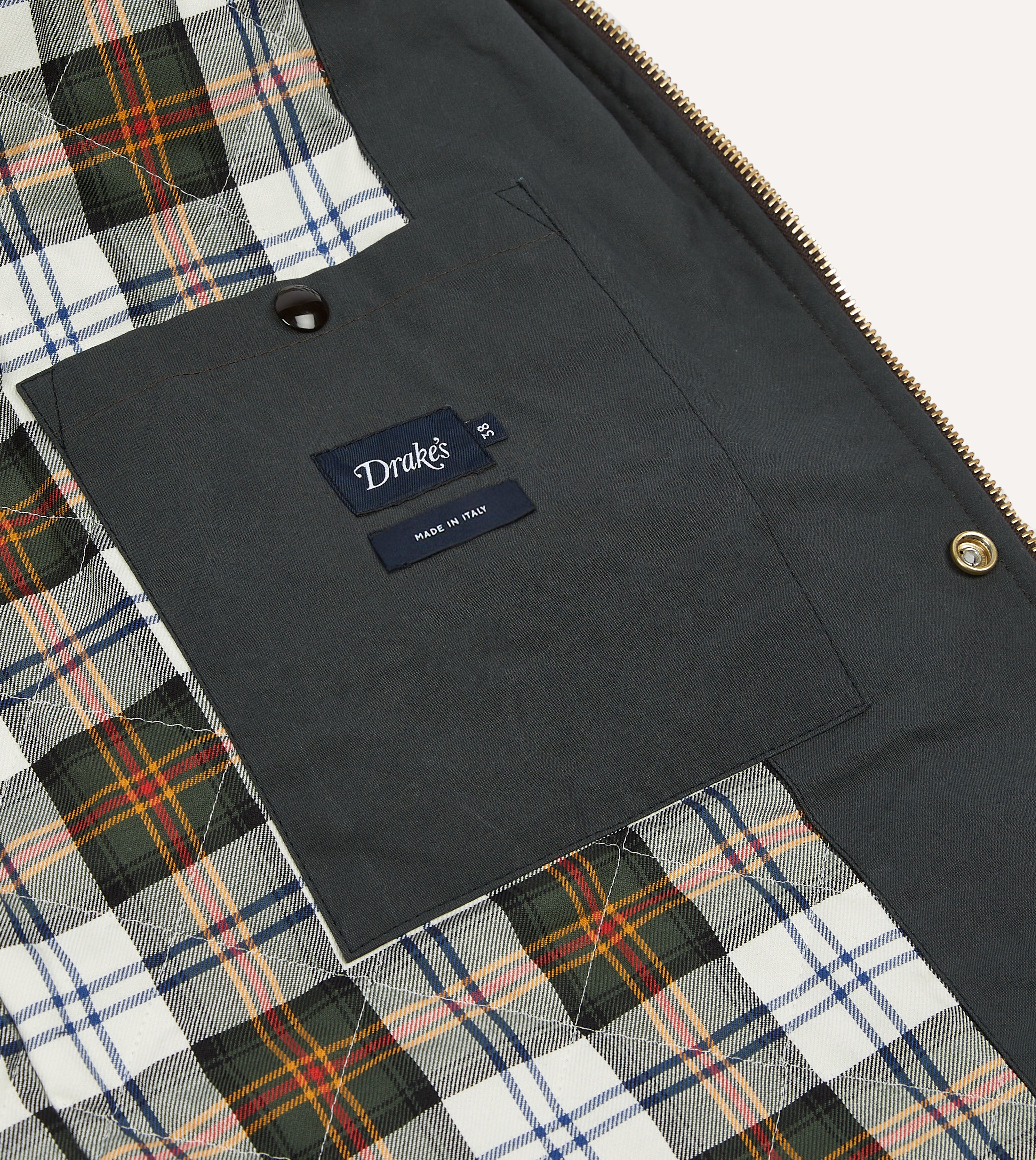 Navy Waxed Coverall Jacket - Image 9