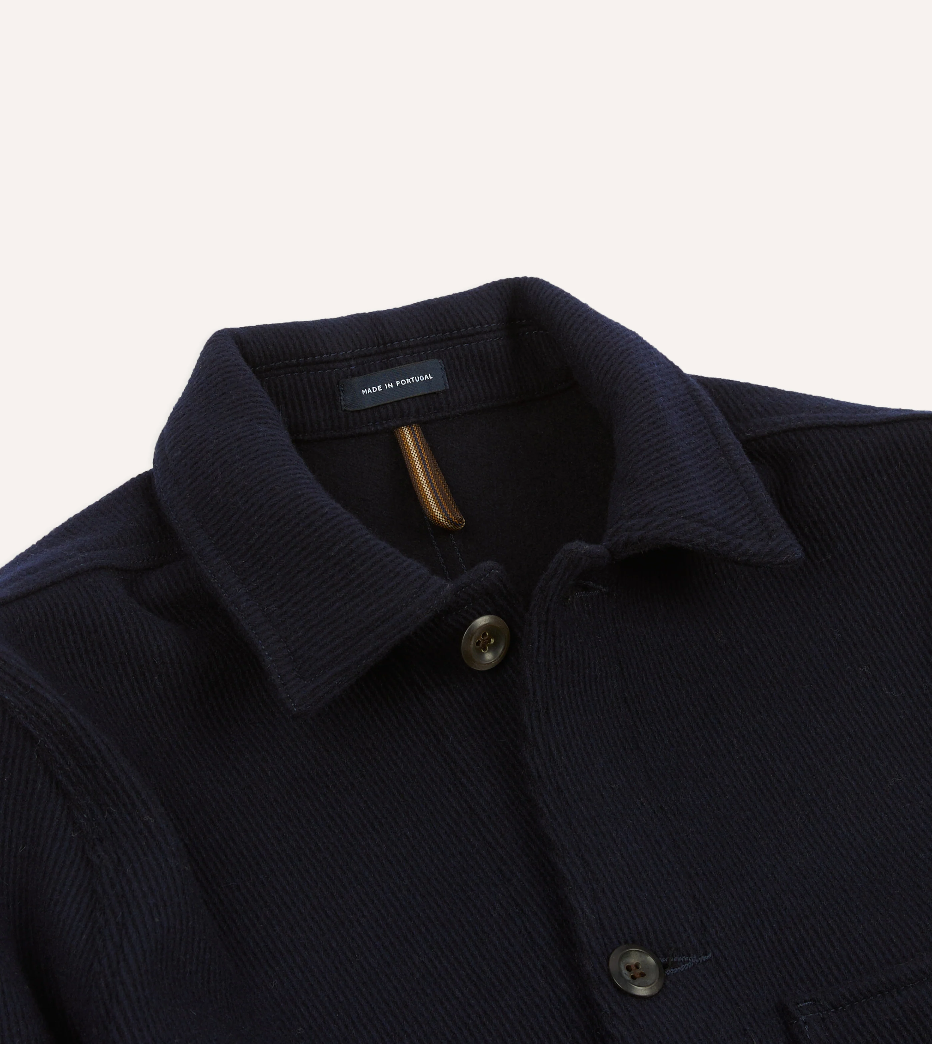 Navy Wool Five-Pocket Chore Jacket - Image 3