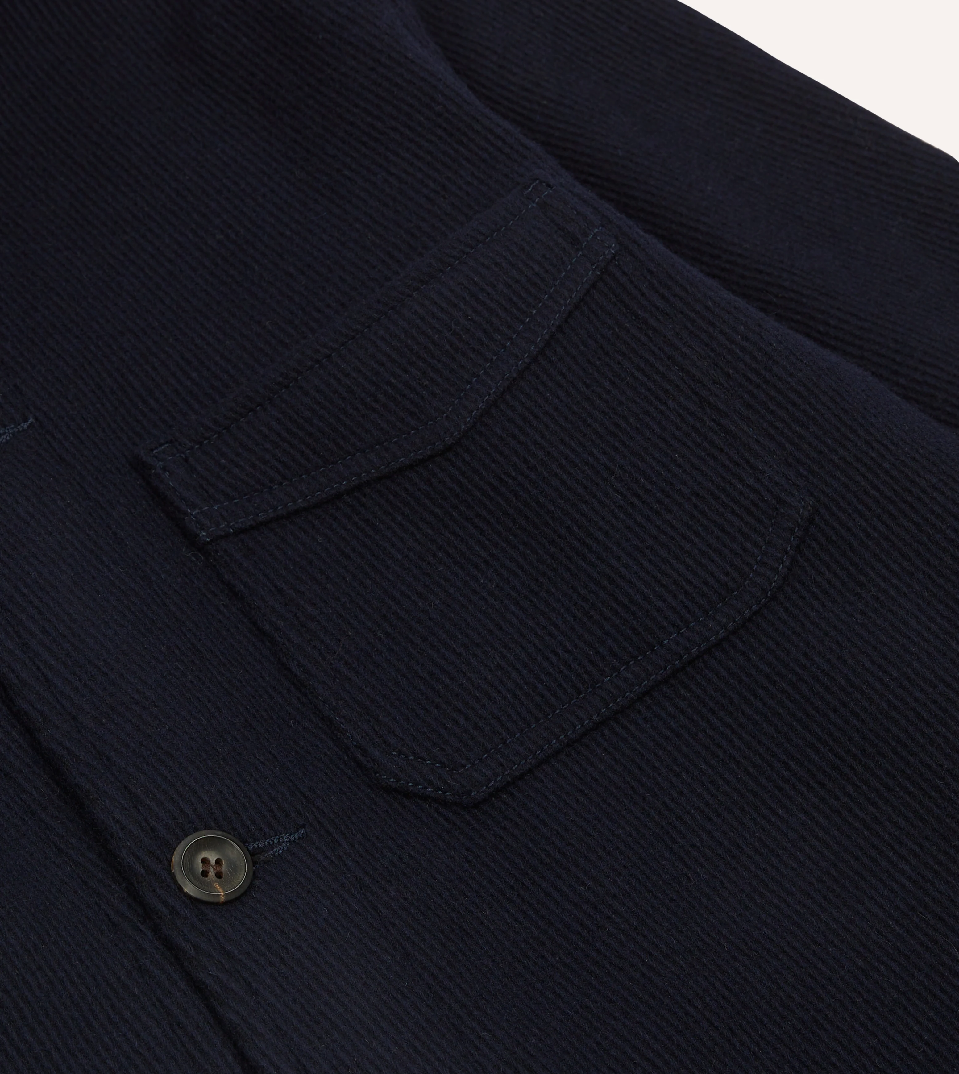 Navy Wool Five-Pocket Chore Jacket - Image 4