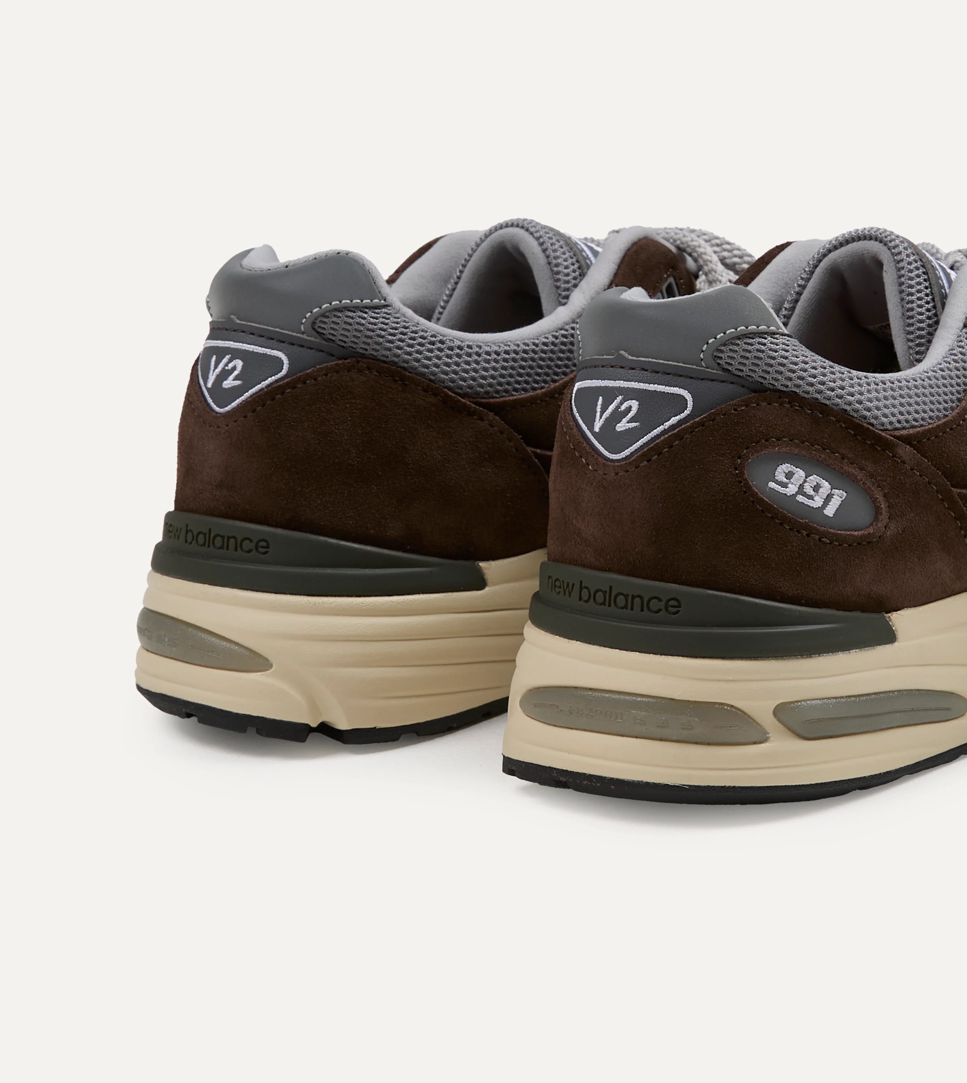 New Balance 'Elevated Essentials' Brown Alloy Made in UK 991v2 Trainers - Image 5
