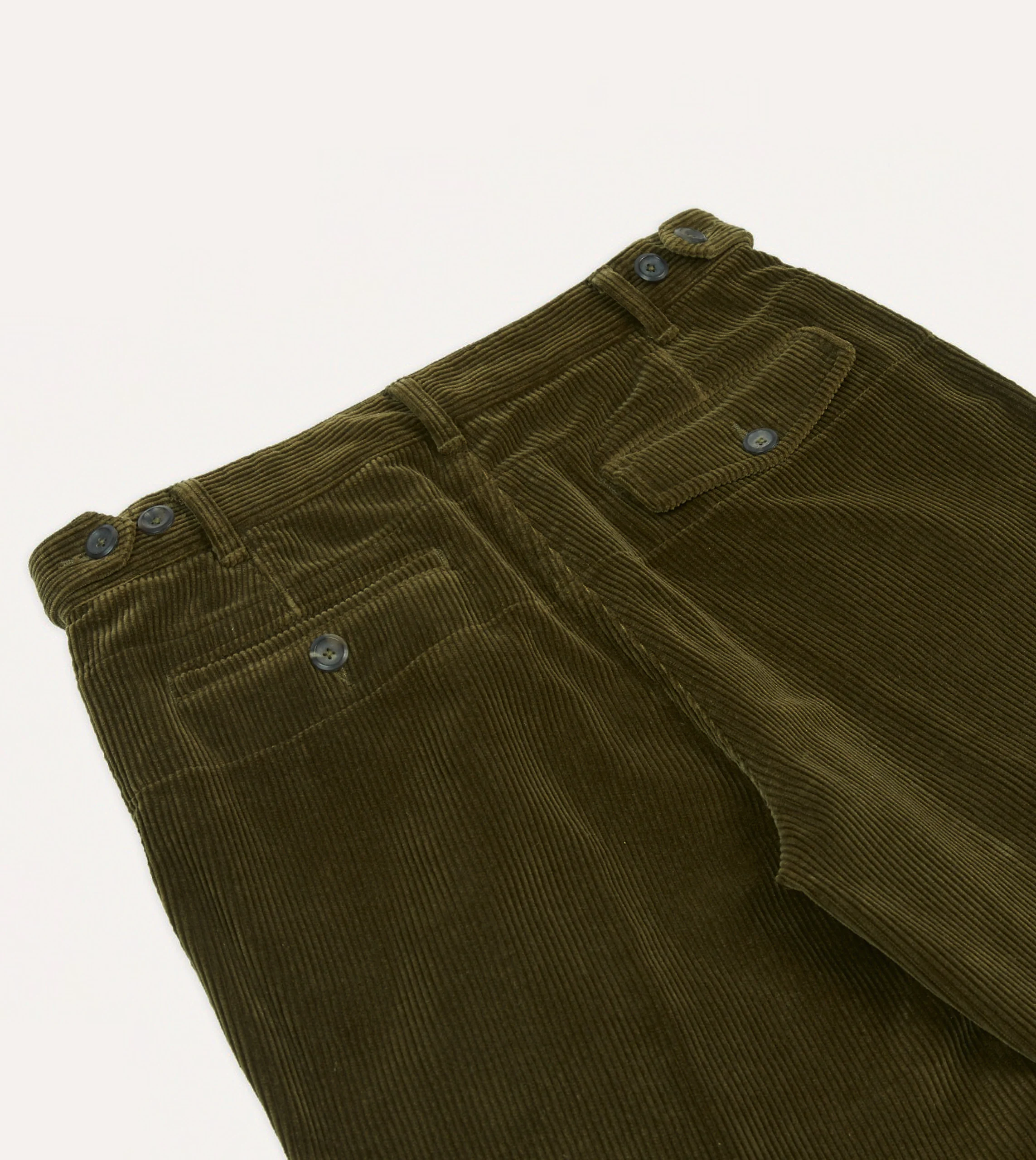 Olive Cotton Corduroy Games Trousers - Image 5