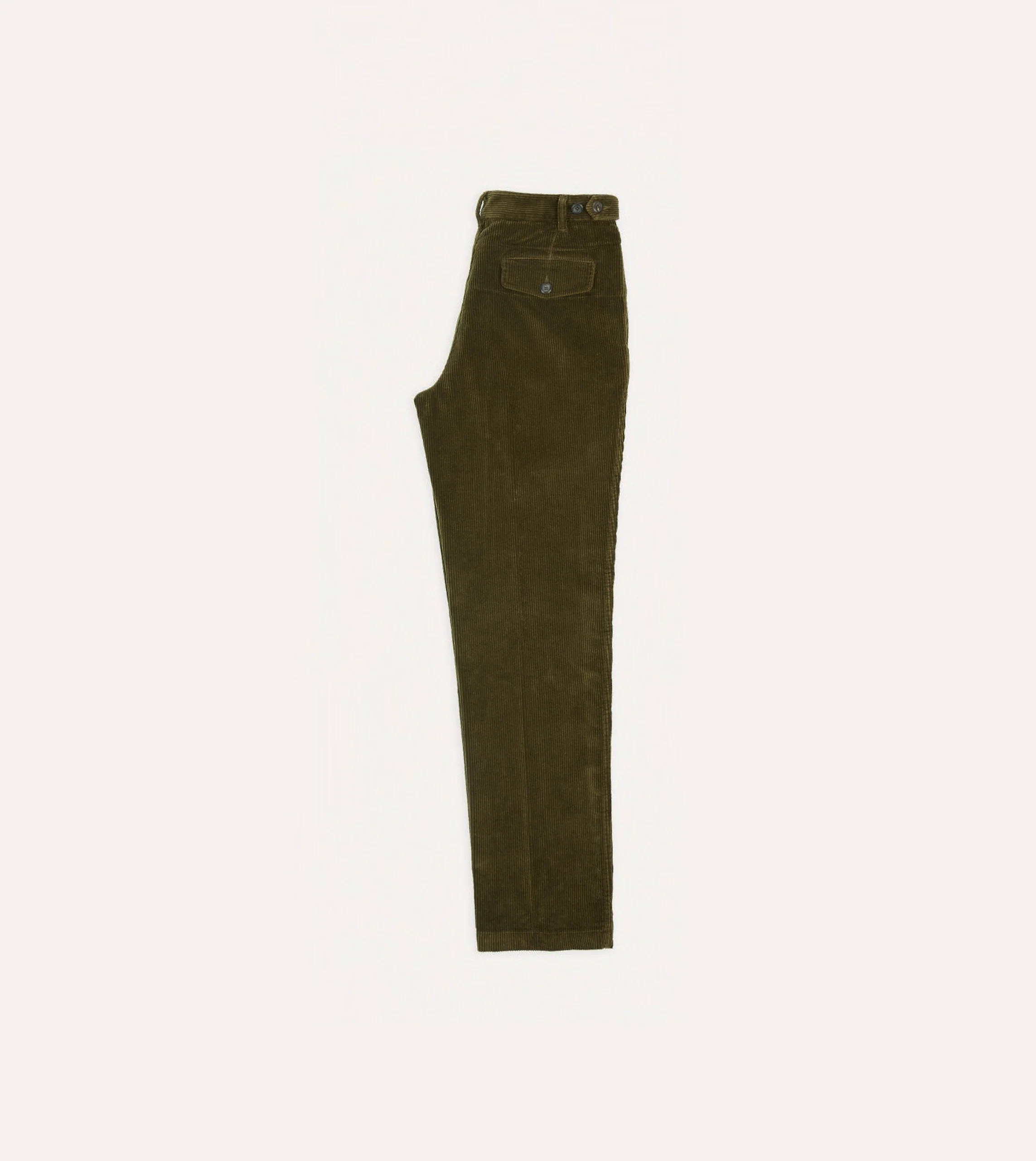 Olive Cotton Corduroy Games Trousers - Image 6