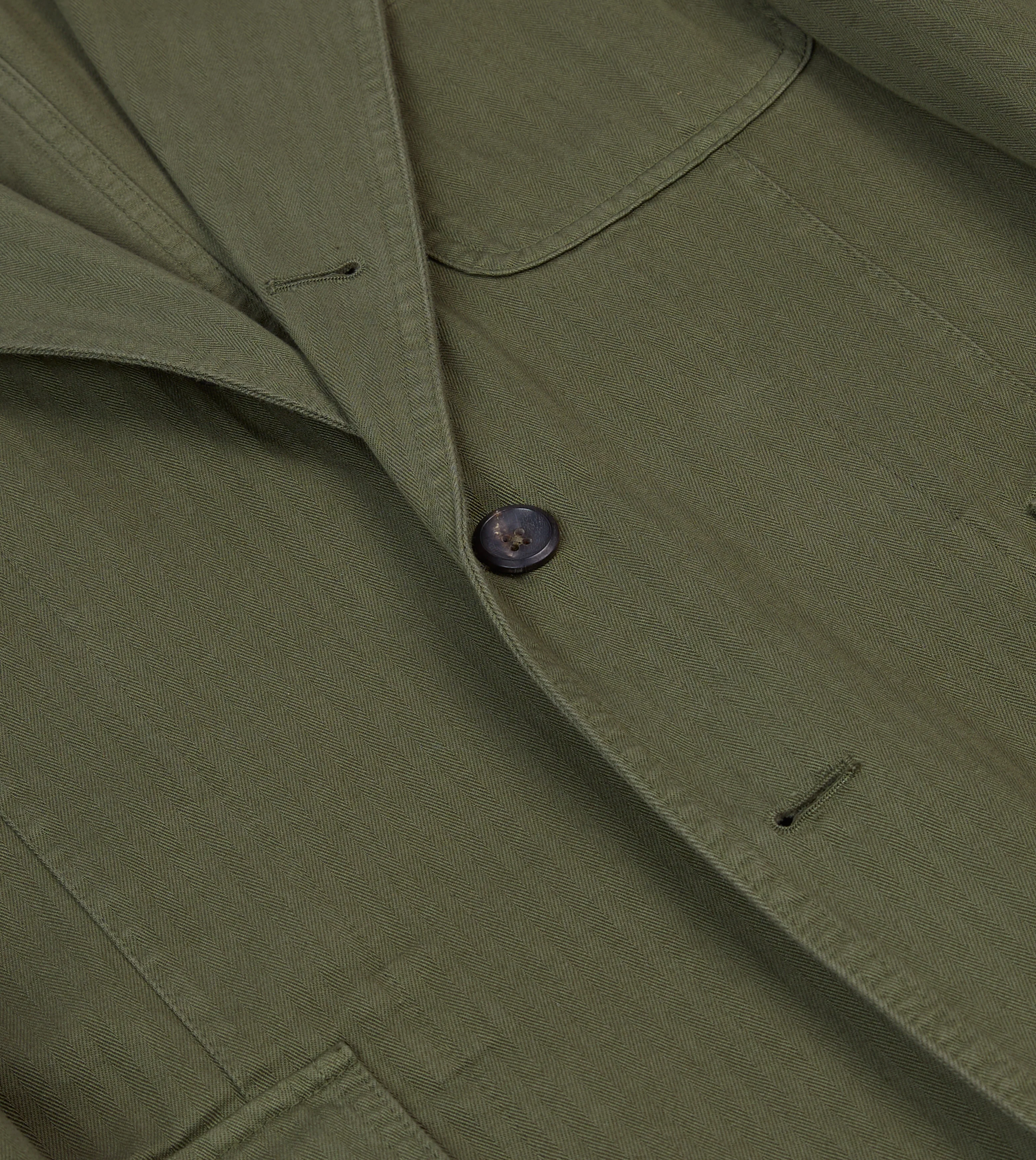Olive Herringbone Cotton Games Blazer Mk. I - Image 4
