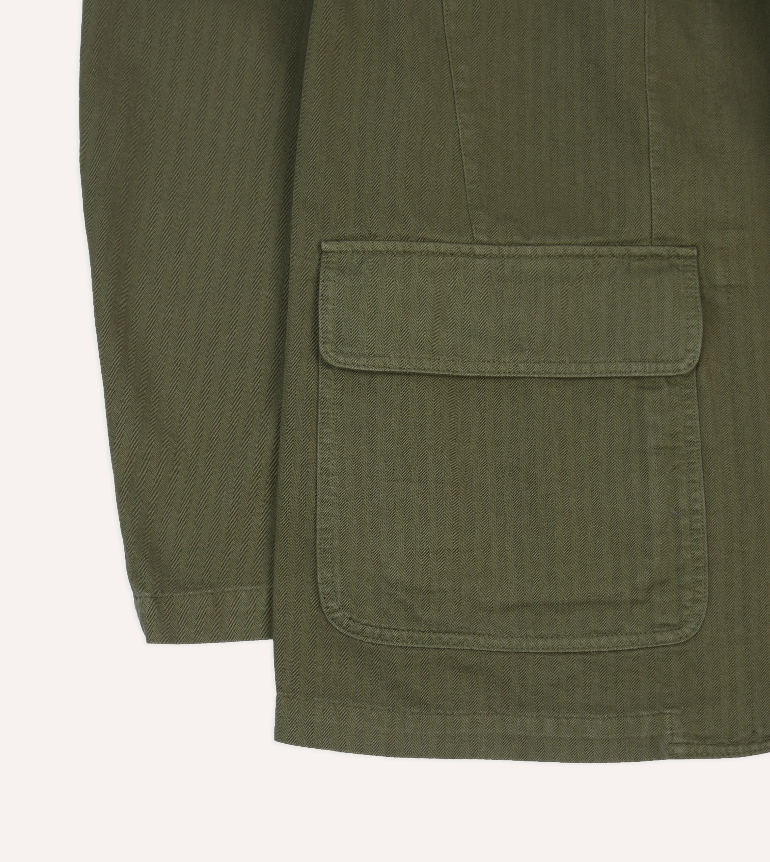 Olive Herringbone Cotton Games Blazer Mk. I - Image 5