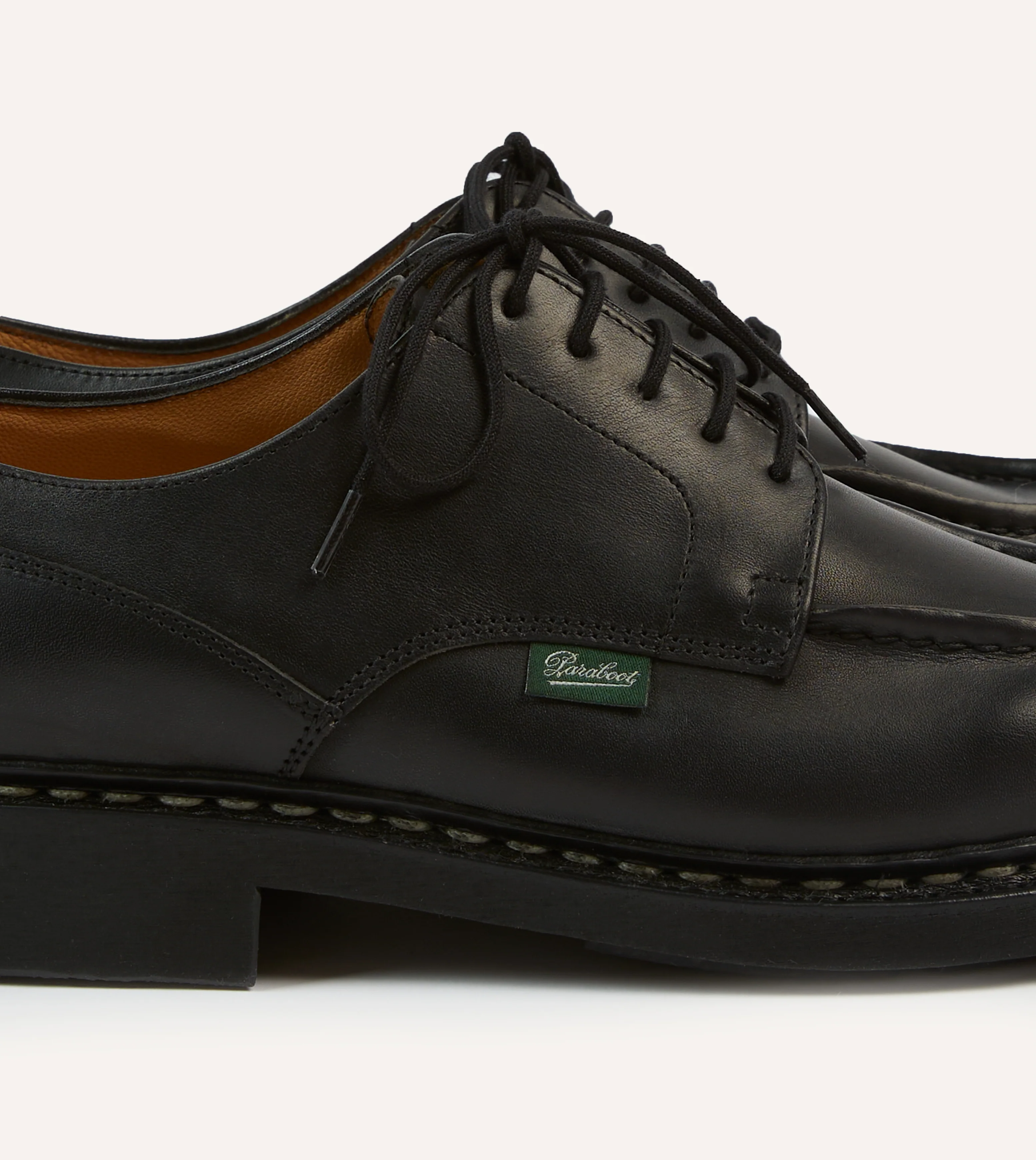 Paraboot Chambord Black Leather Derby Shoe - Image 3