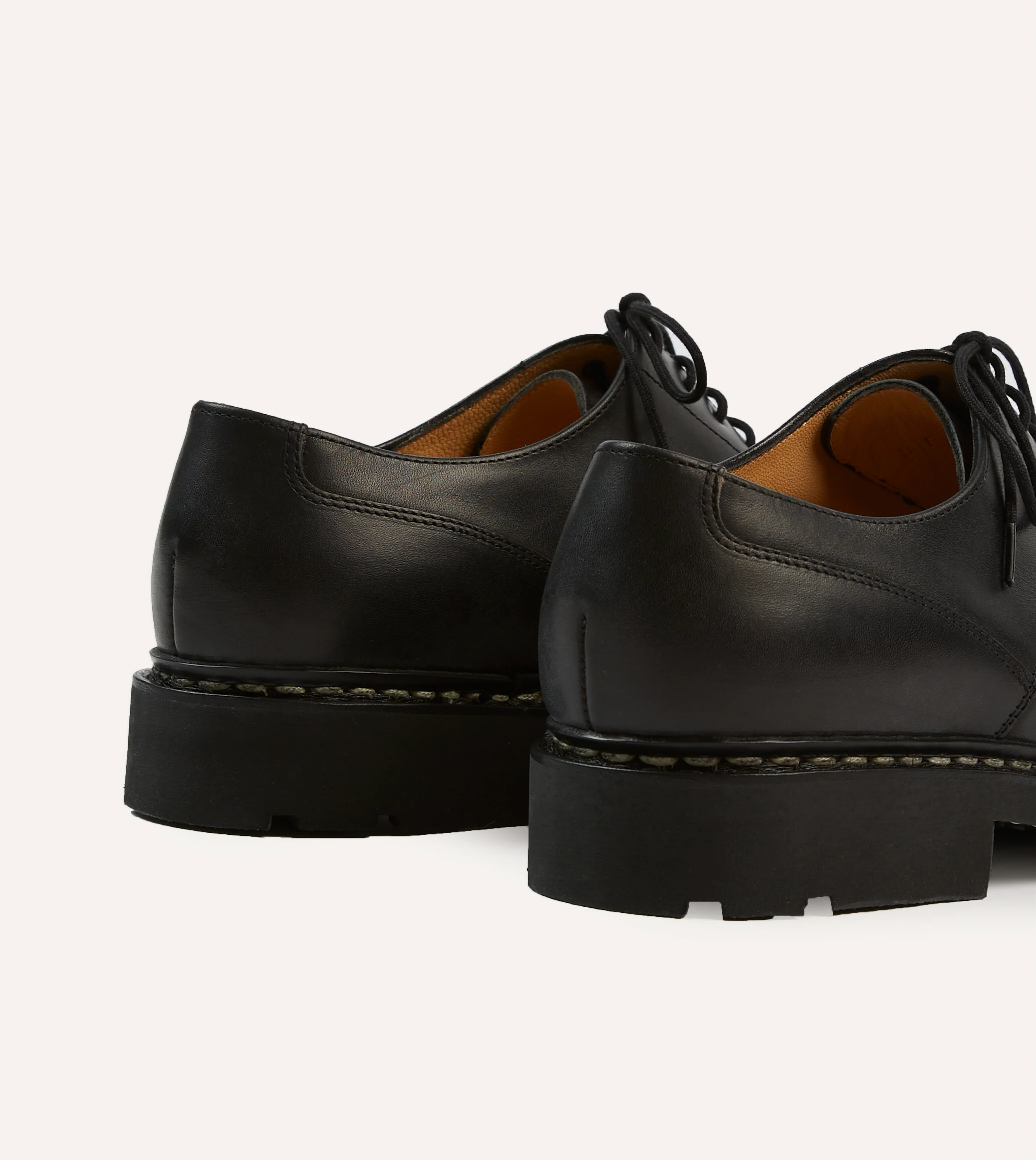 Paraboot Chambord Black Leather Derby Shoe - Image 6