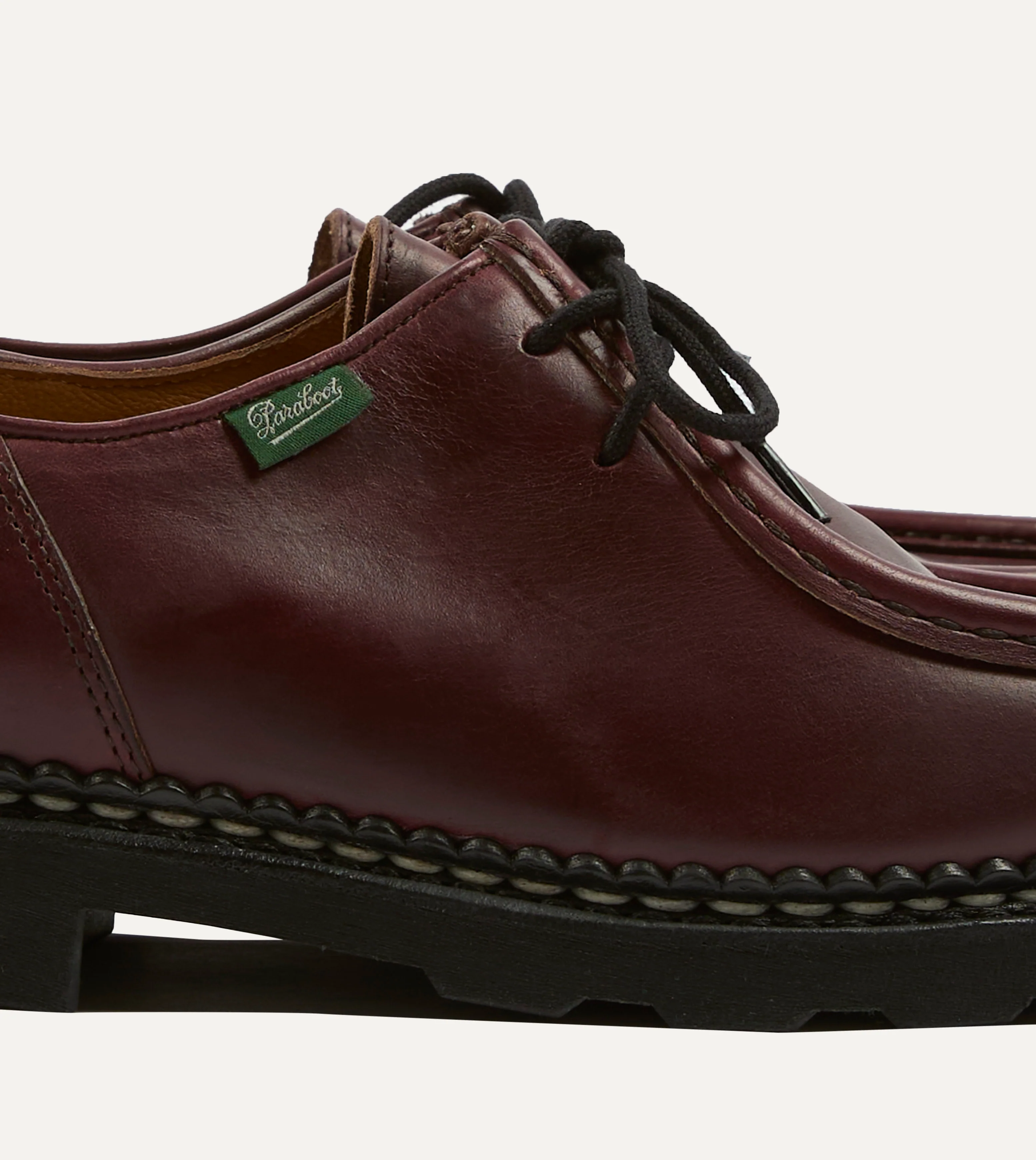 Paraboot Michael Bordeaux Leather Derby Shoe - Image 3