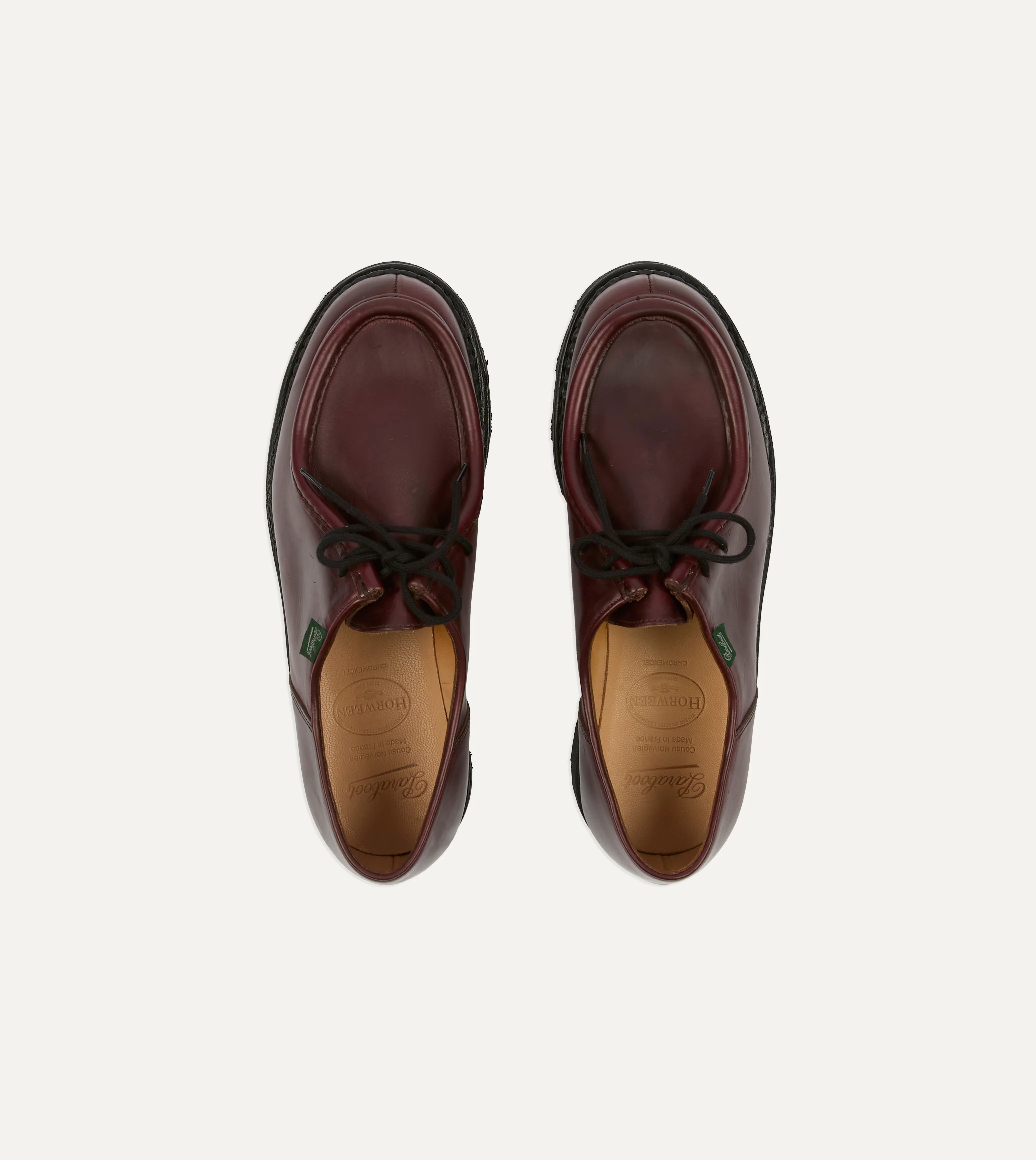 Paraboot Michael Bordeaux Leather Derby Shoe - Image 4