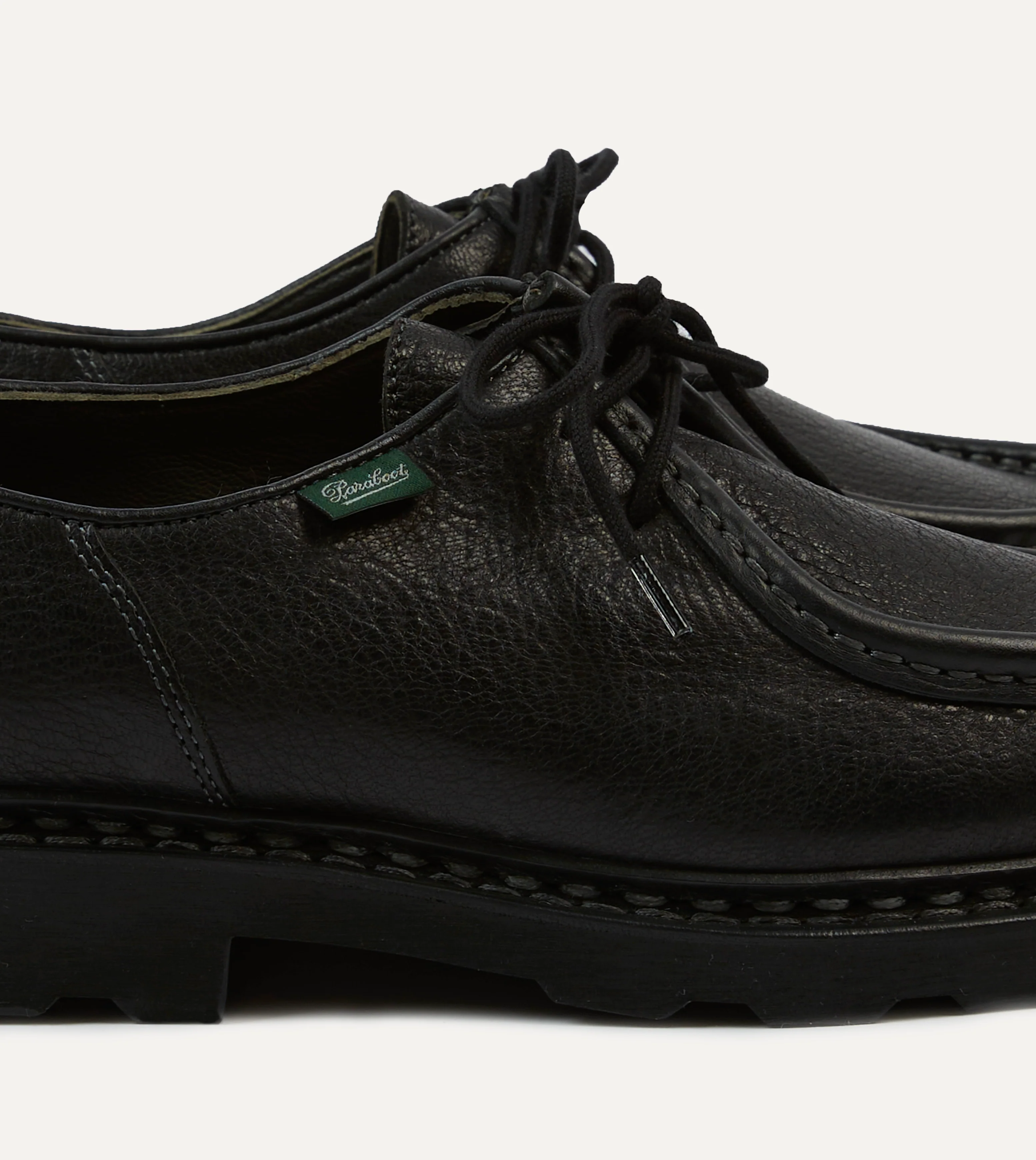 Paraboot Michael Noir Deer Leather Derby Shoe - Image 3