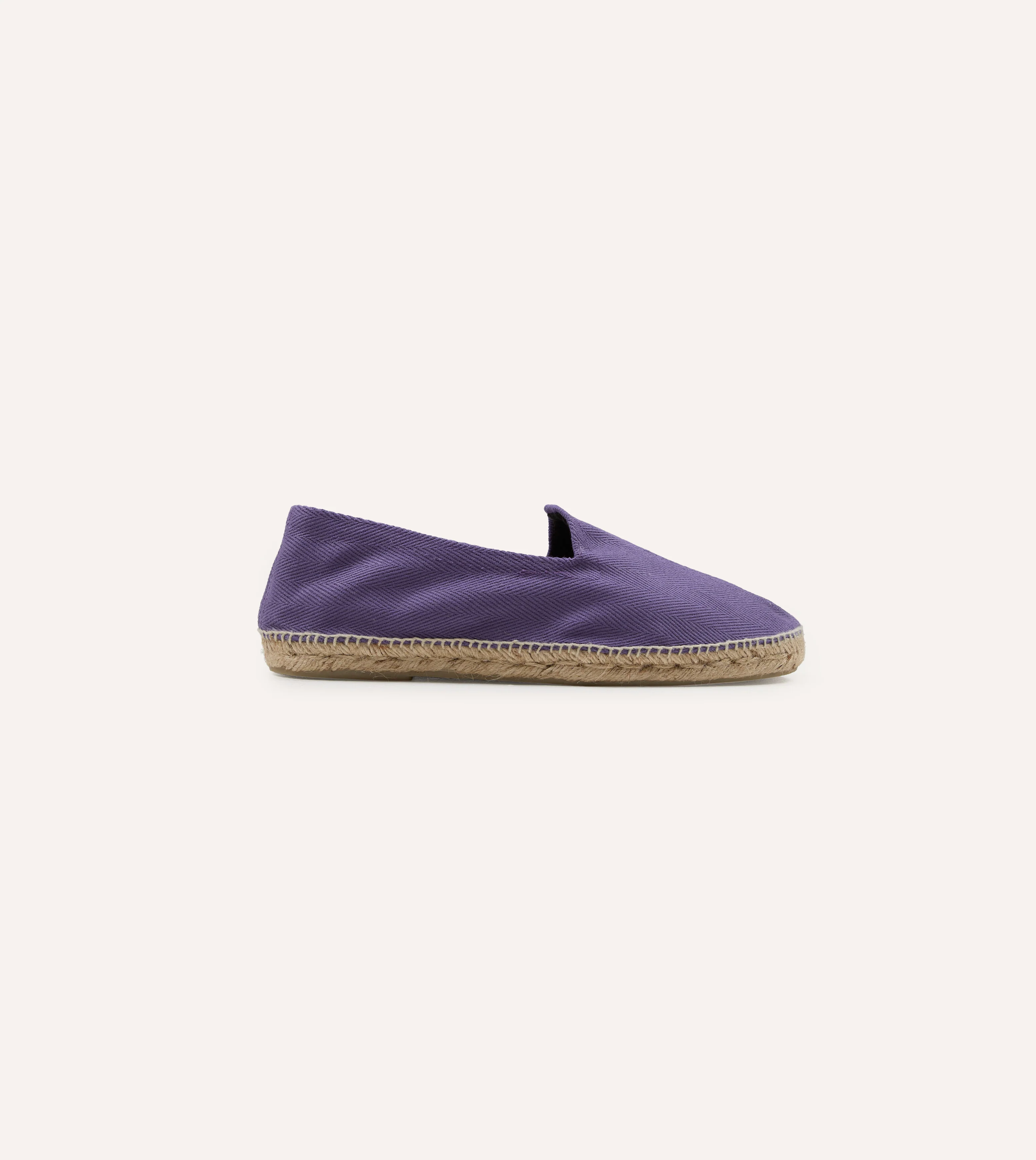 Purple Herringbone Cotton Espadrilles - Image 5