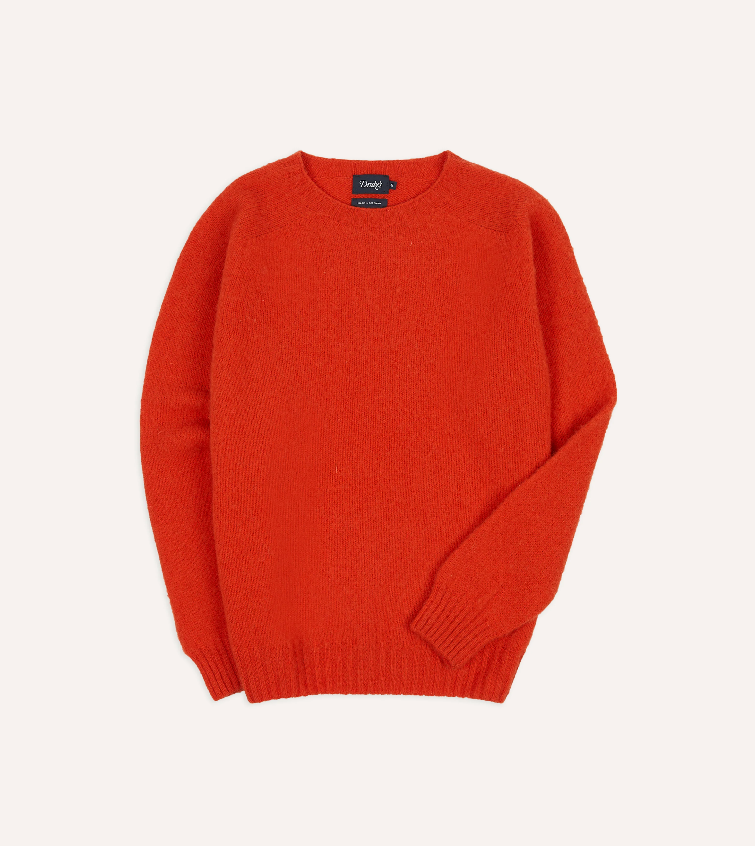 Red Brushed Shetland Crew Neck Jumper - Image 3