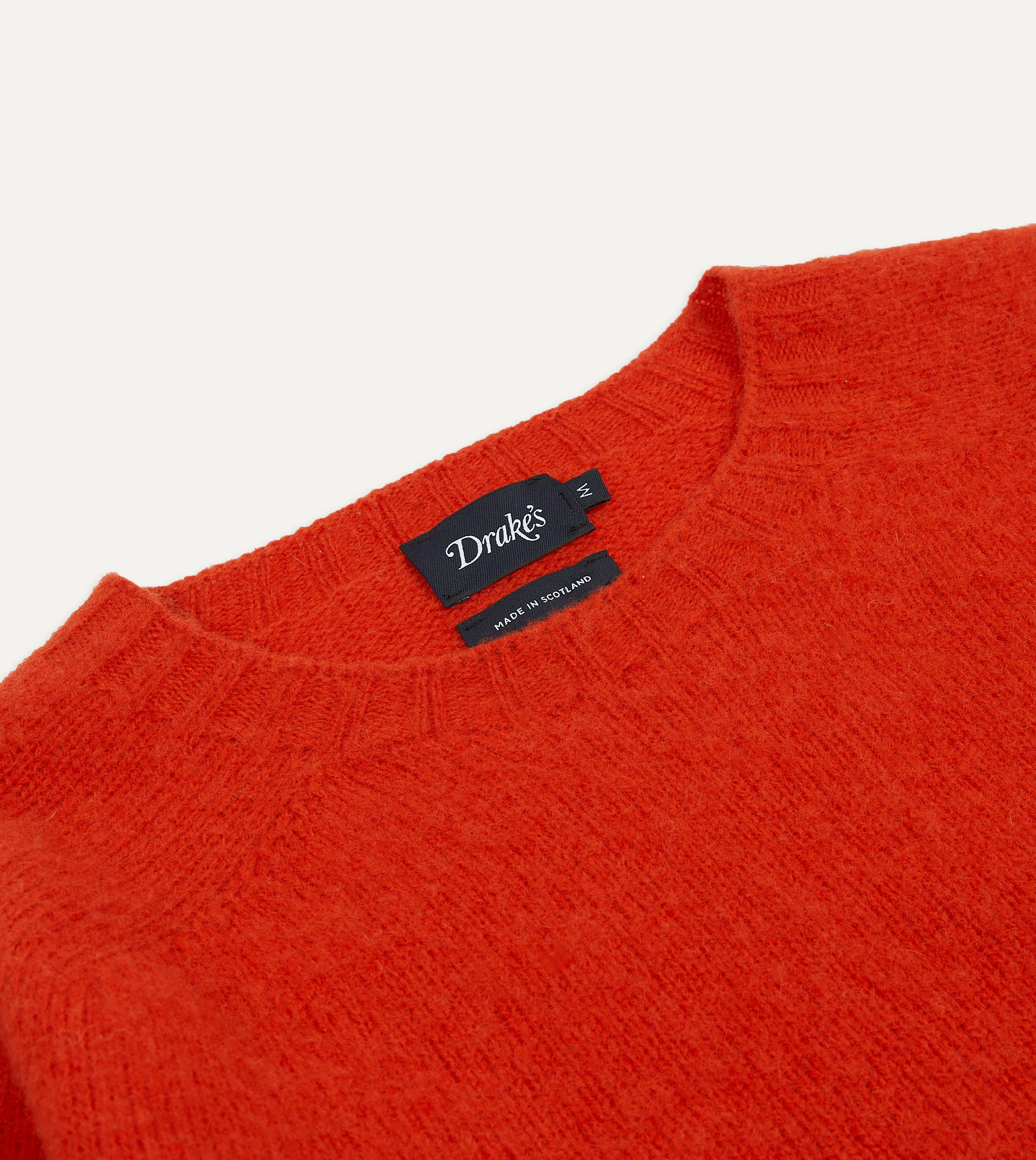 Red Brushed Shetland Crew Neck Jumper - Image 4