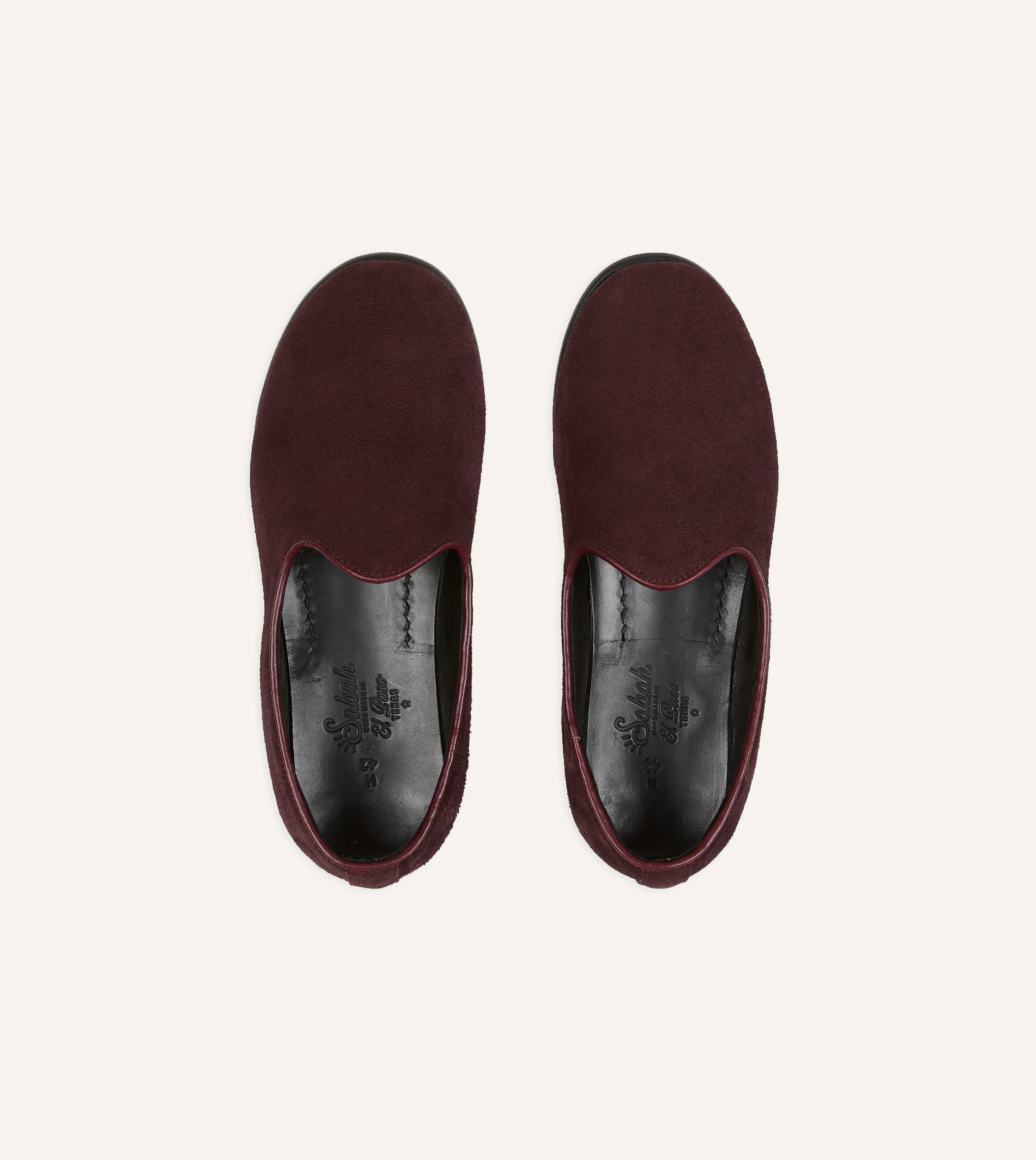 Sabah for Drake's Burgundy Suede Bolo Shoe - Image 4