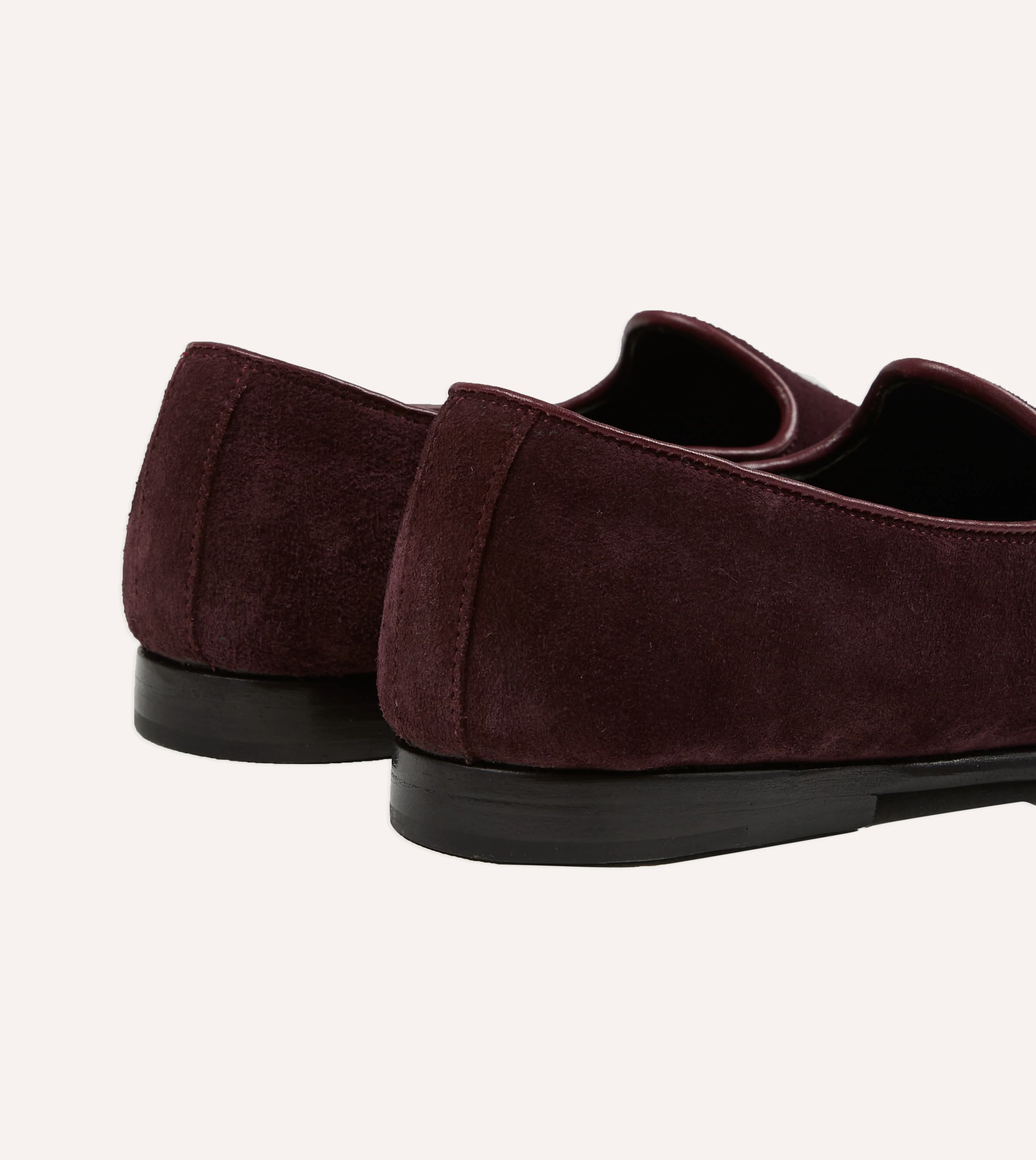 Sabah for Drake's Burgundy Suede Bolo Shoe - Image 5