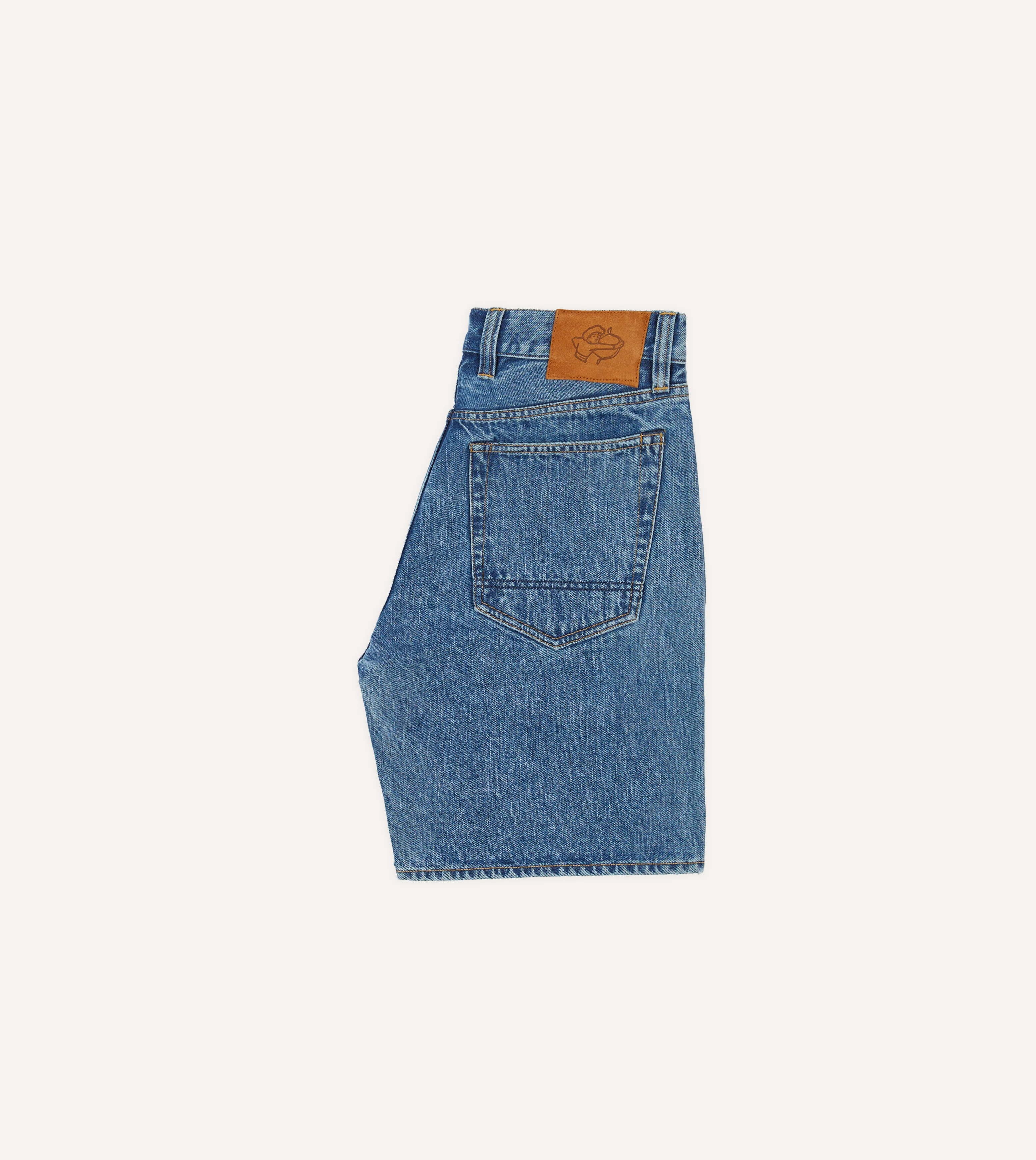 Stone Wash 12.7oz Selvedge Denim Five-Pocket Shorts - Image 5