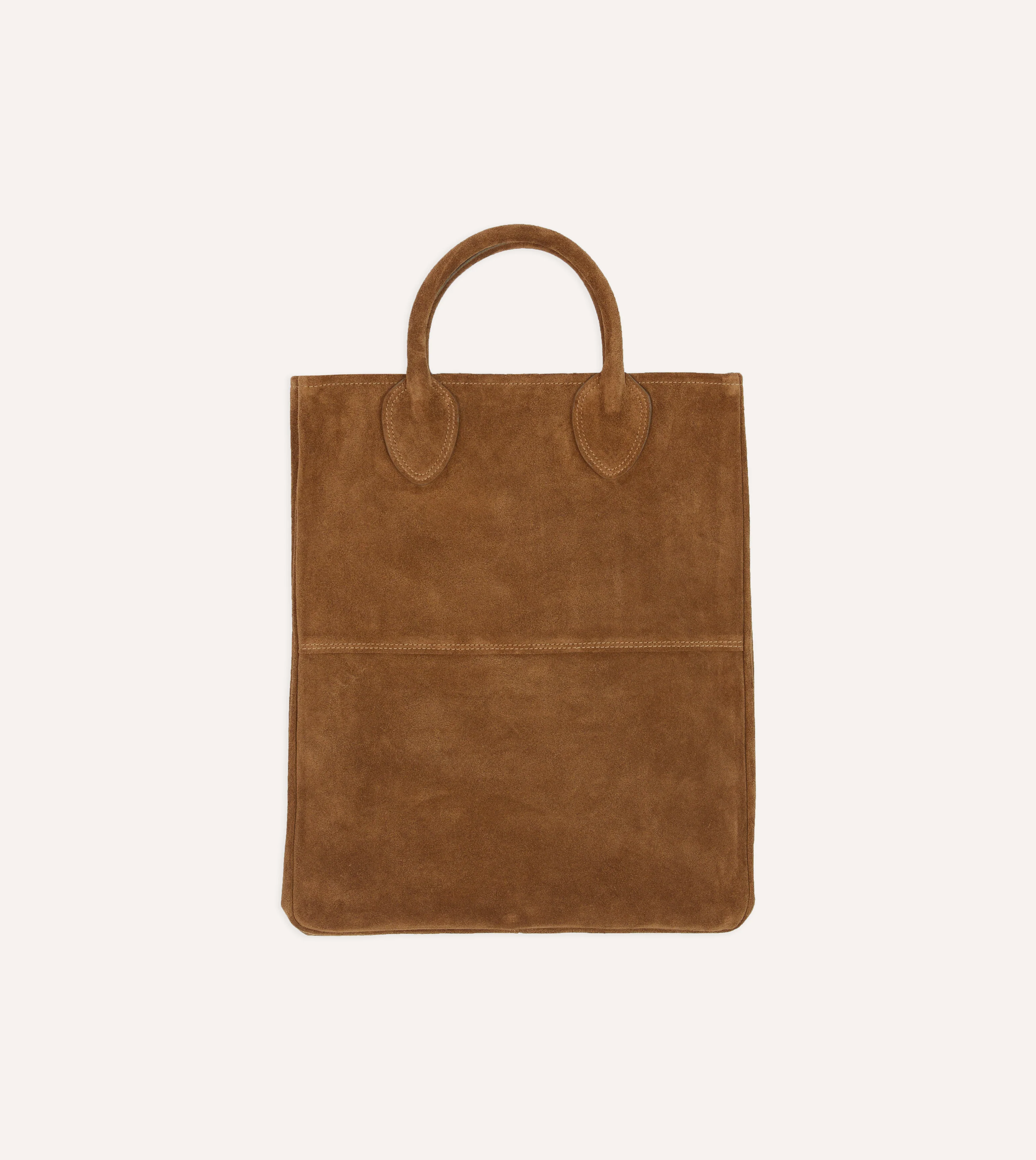 Tobacco Suede Tote Bag - Image 5